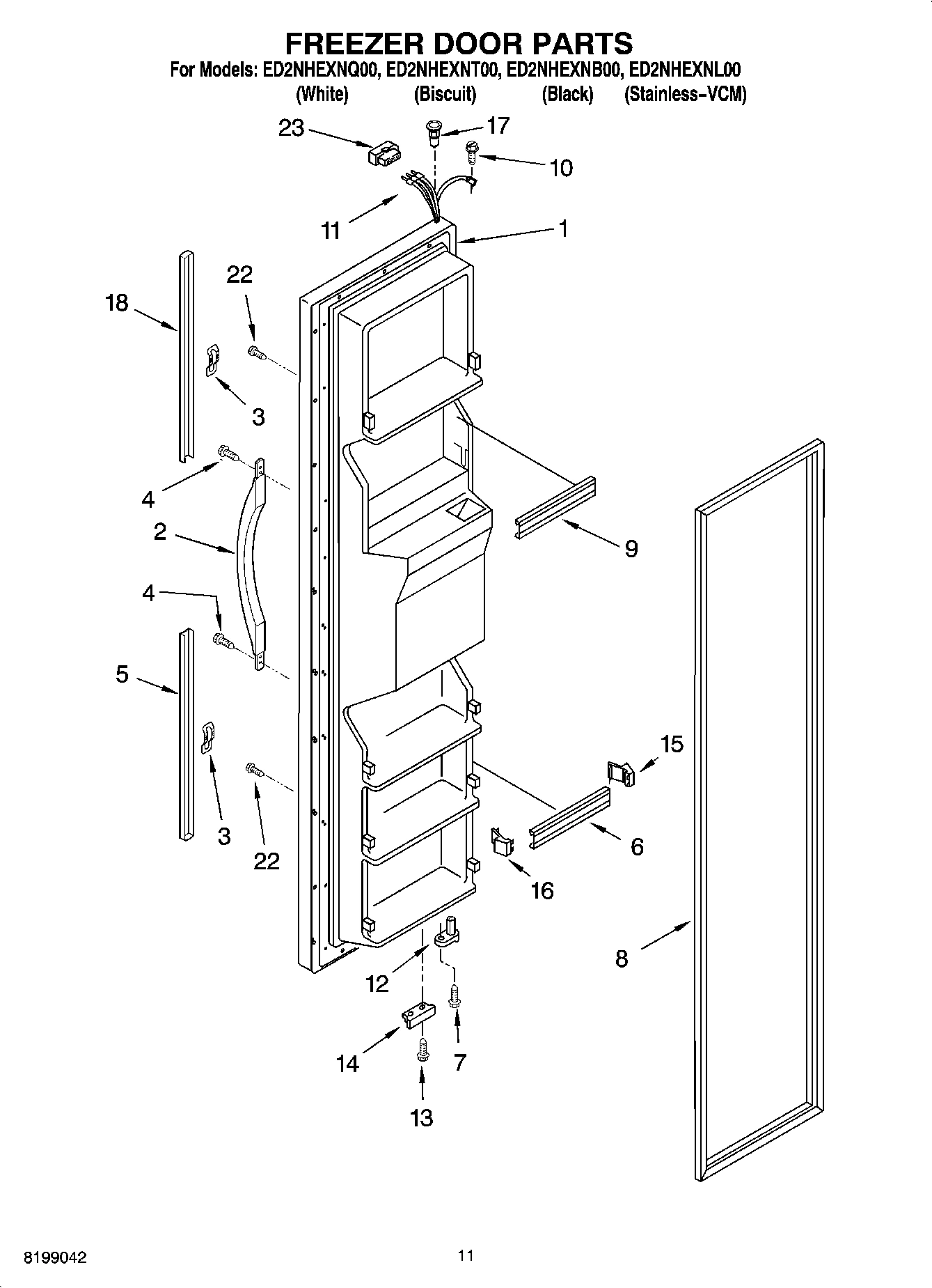 07 - FREEZER DOOR PARTS