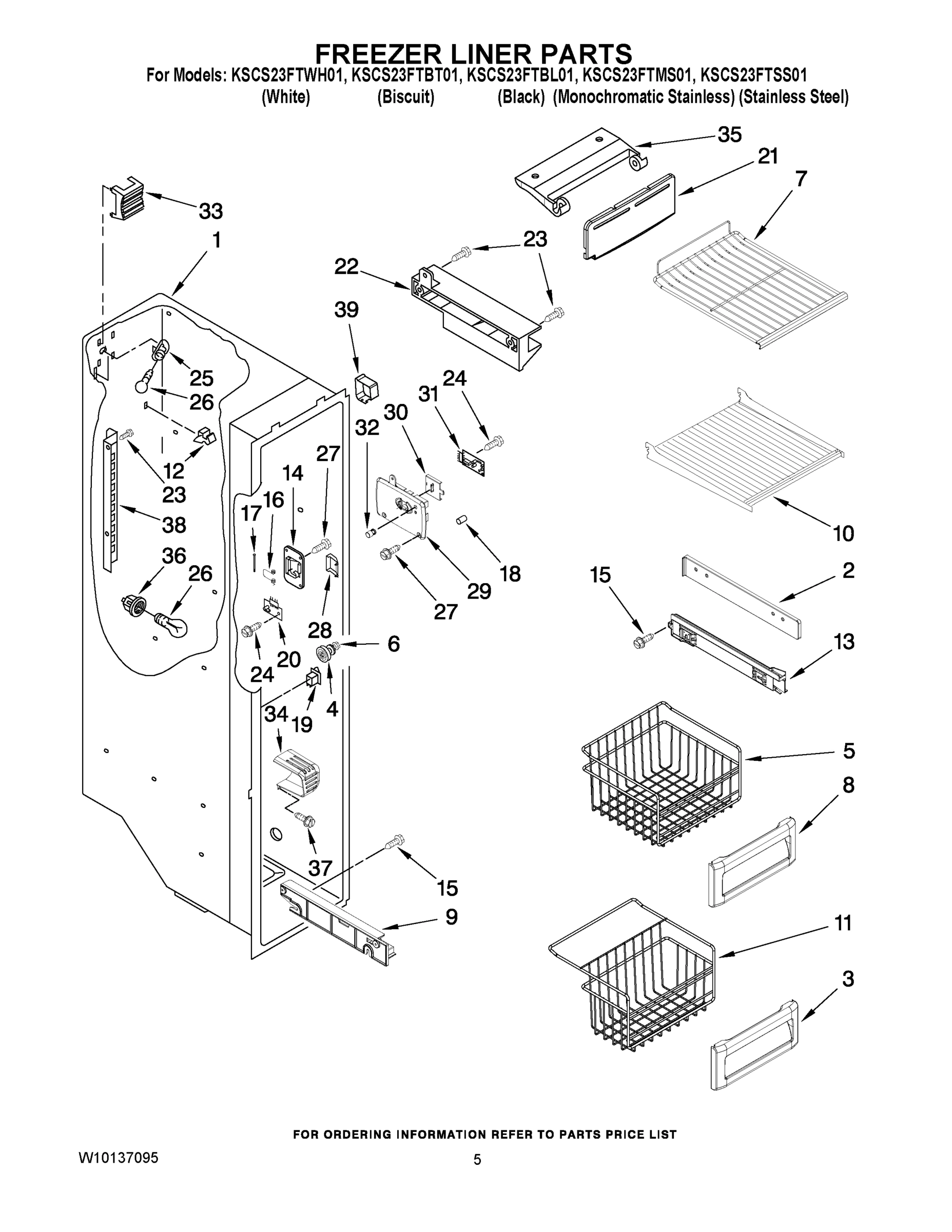 04 - FREEZER LINER PARTS