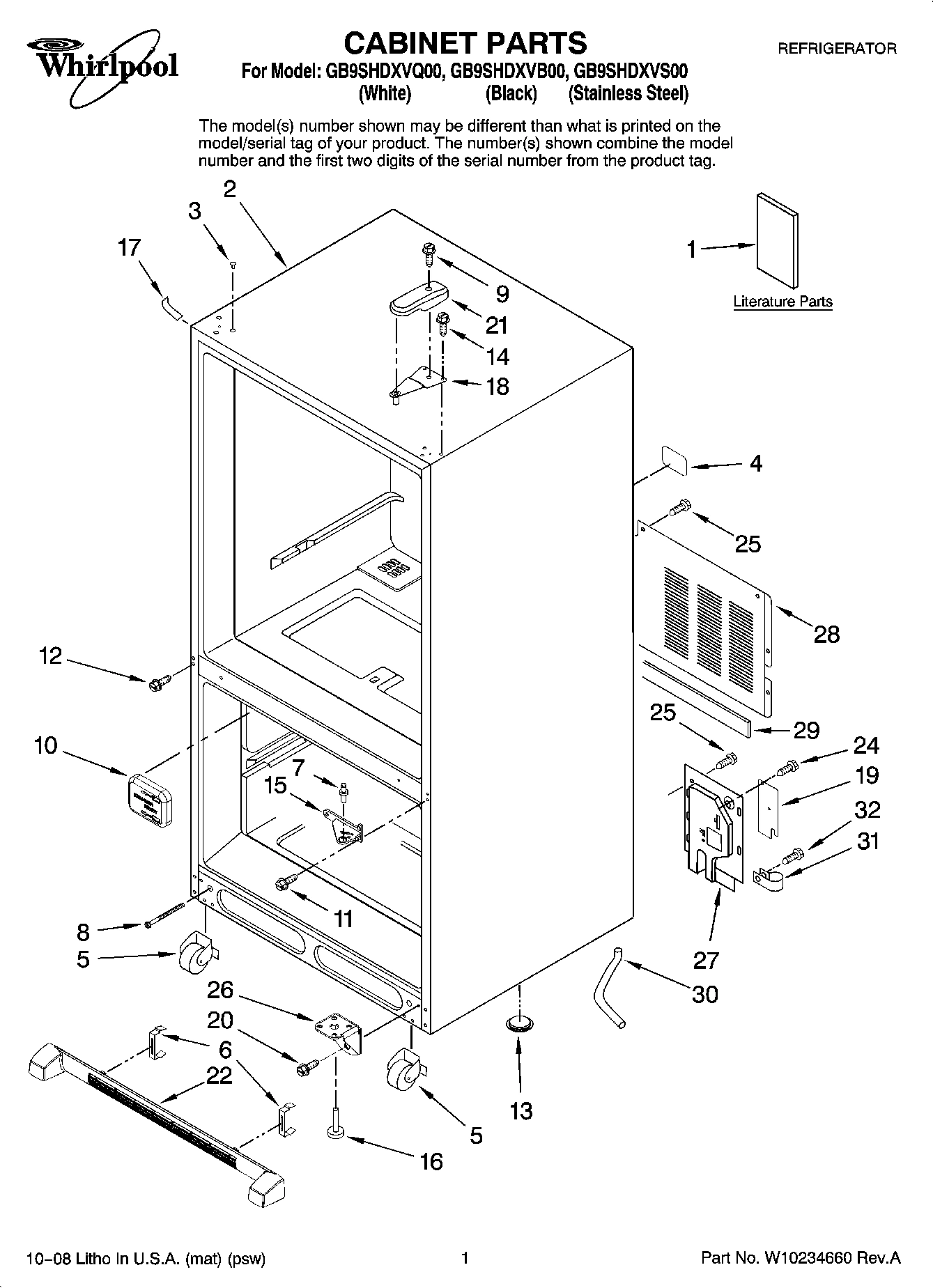 01 - CABINET PARTS