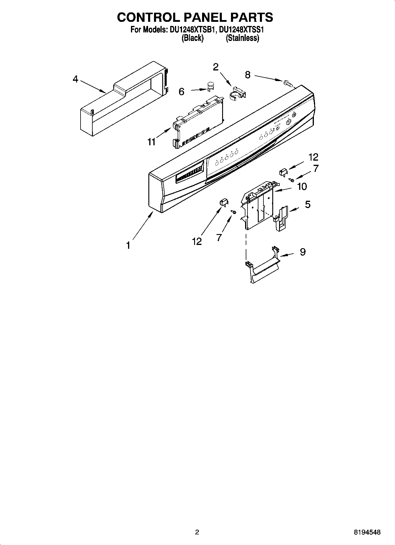 02 - CONTROL PANEL PARTS