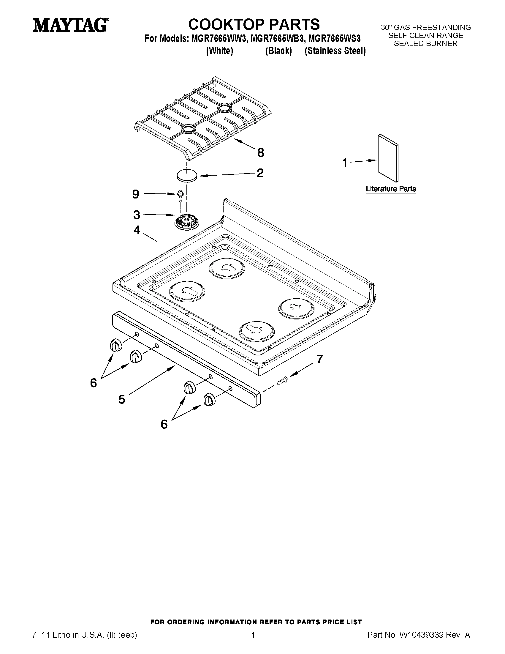 01 - COOKTOP PARTS