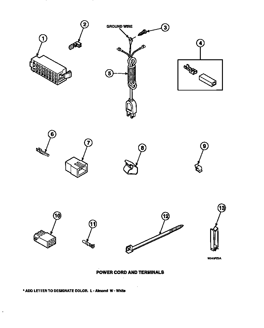 23 - POWER CORD AND TERMINALS