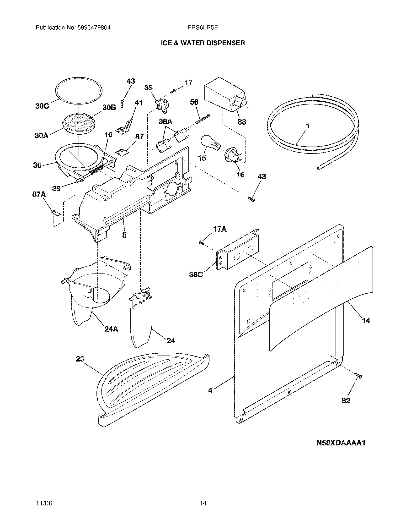 15 - ICE & WATER DISPENSER
