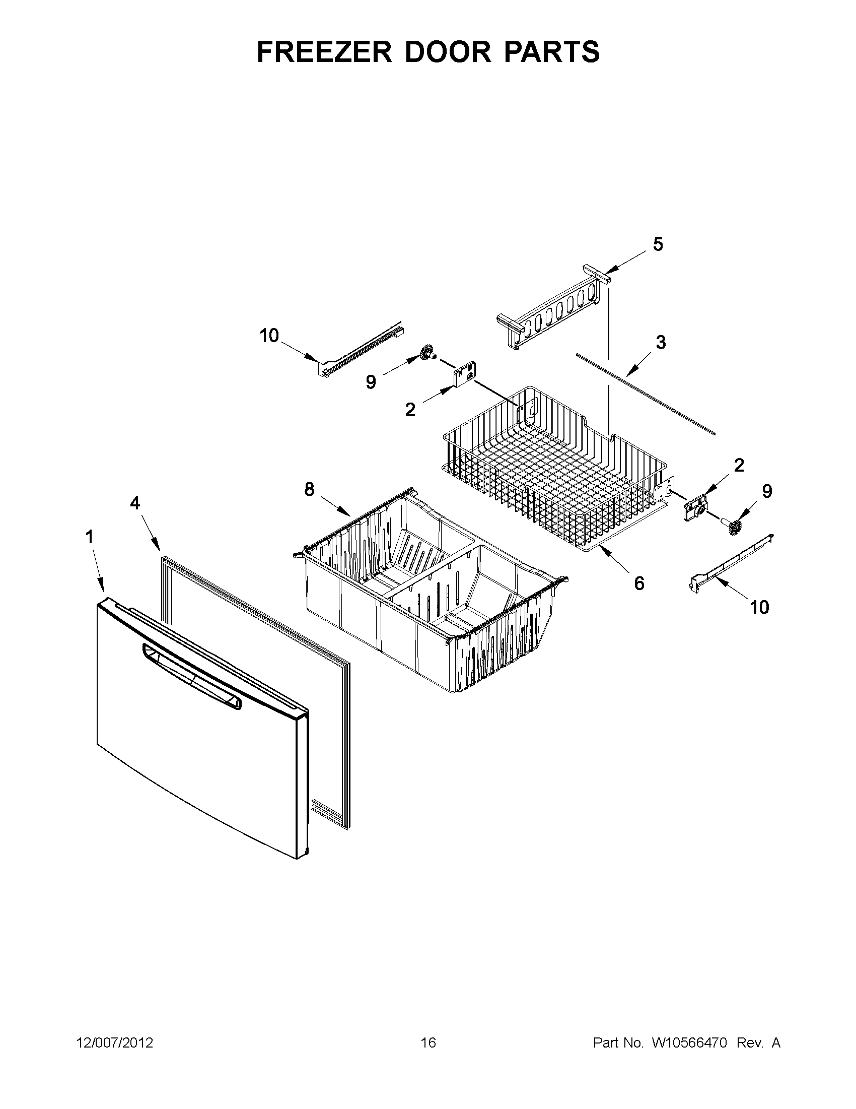 08 - FREEZER DOOR PARTS