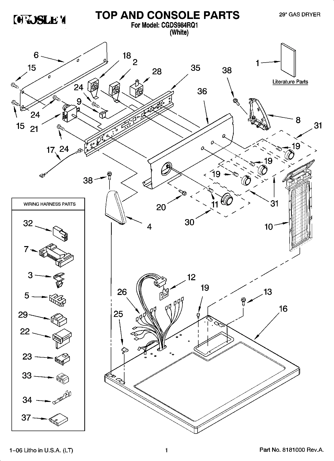 01 - TOP AND CONSOLE PARTS