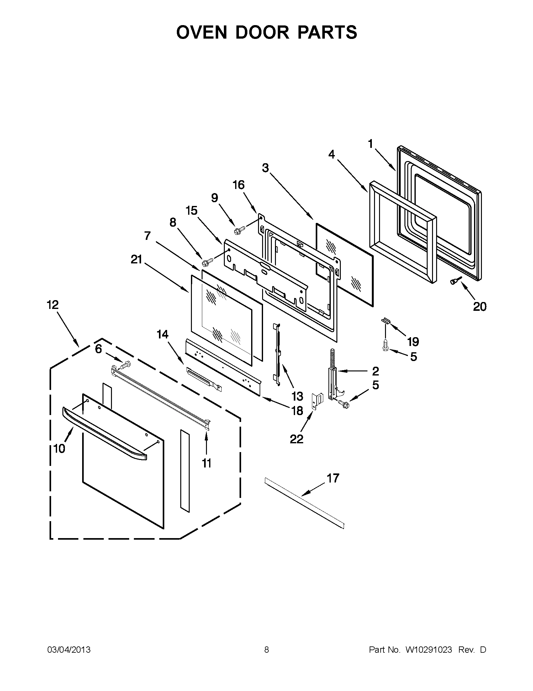 04 - OVEN DOOR PARTS
