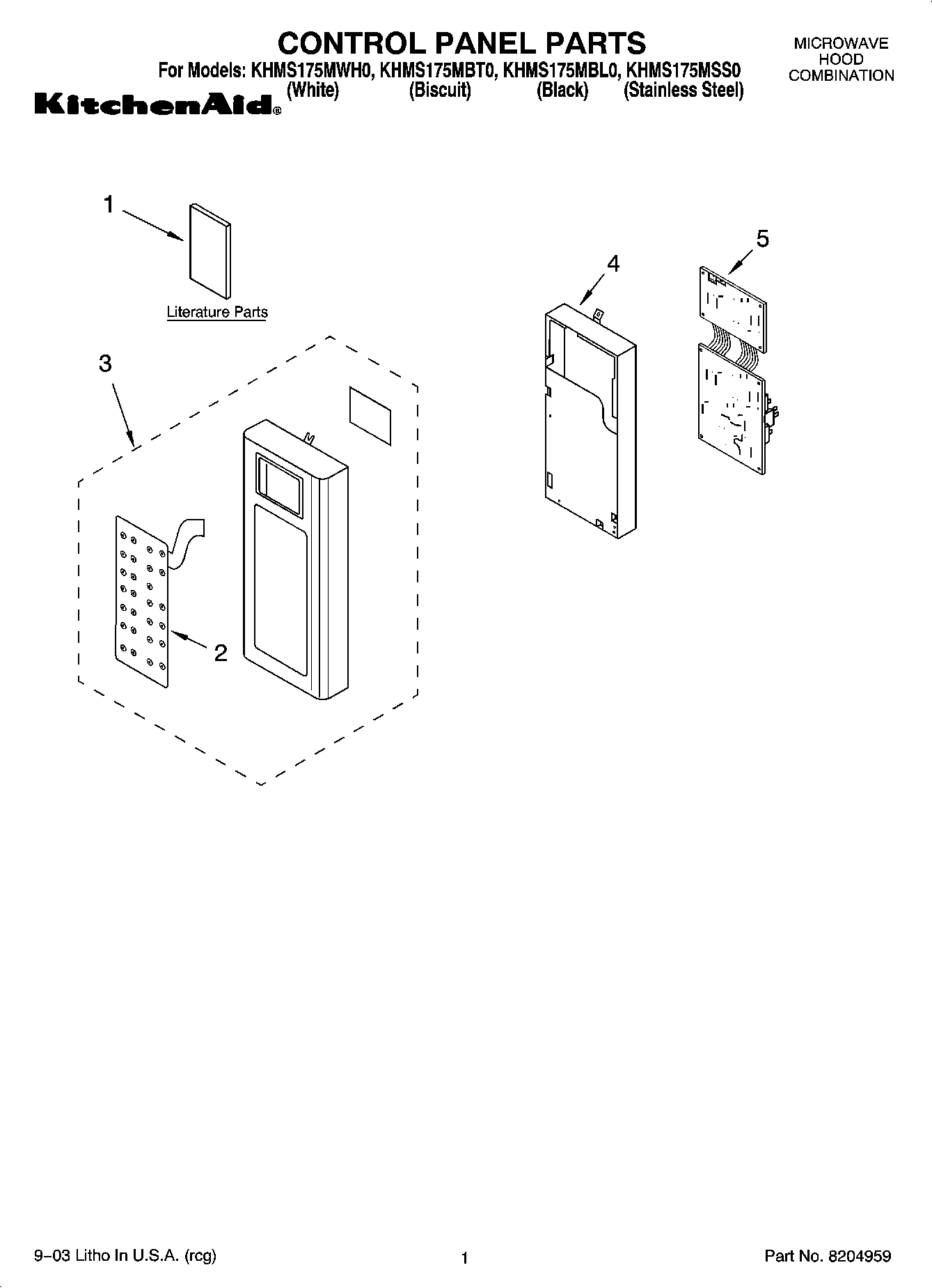 01 - CONTROL PANEL PARTS