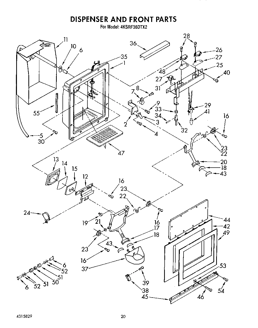 12 - DISPENSER AND FRONT