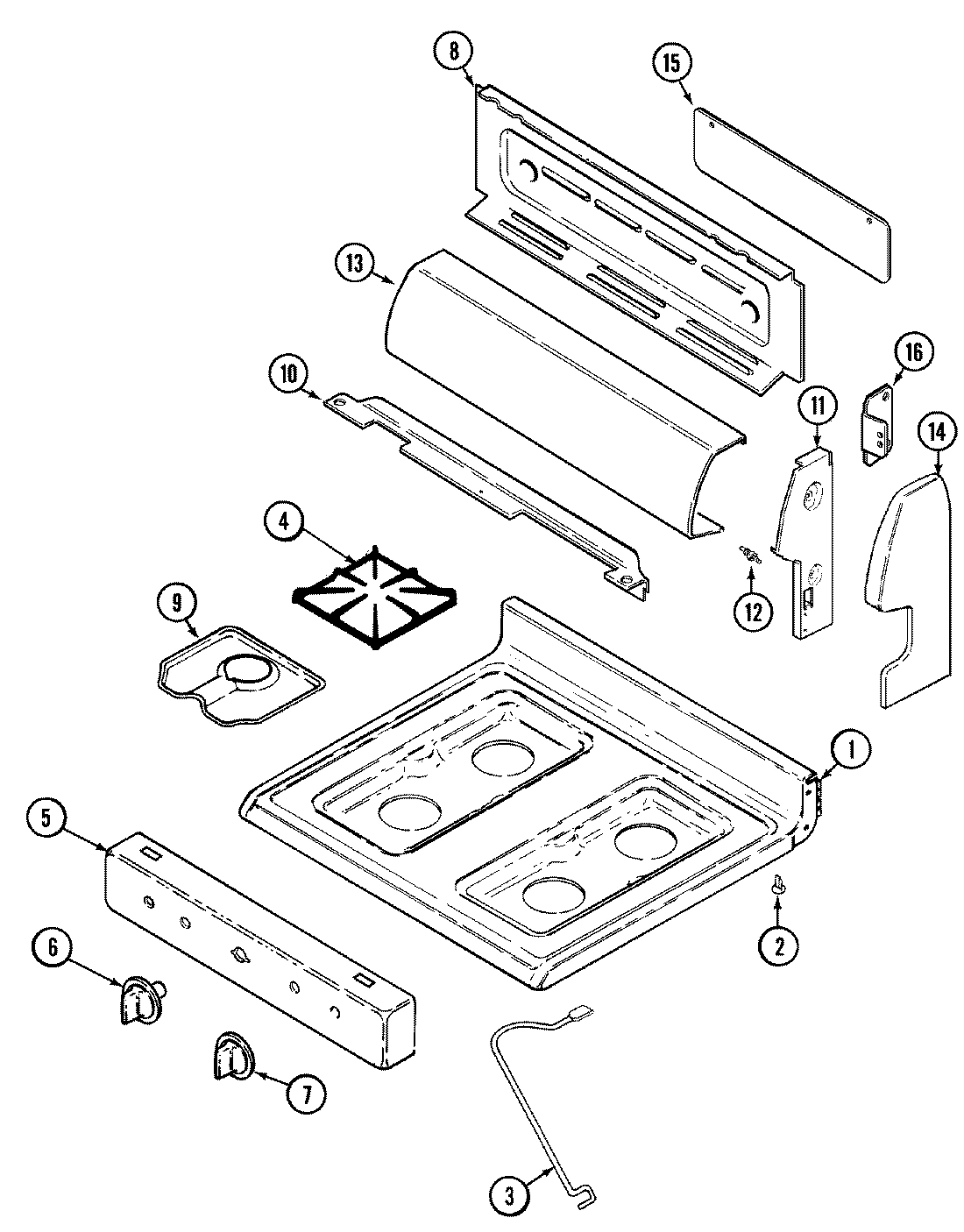 02 - CONTROL PANEL/TOP ASSEMBLY