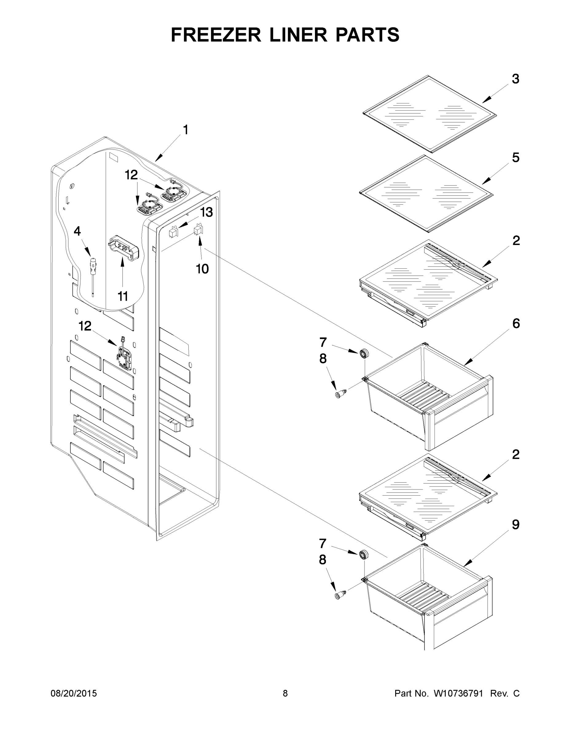 05 - FREEZER LINER PARTS