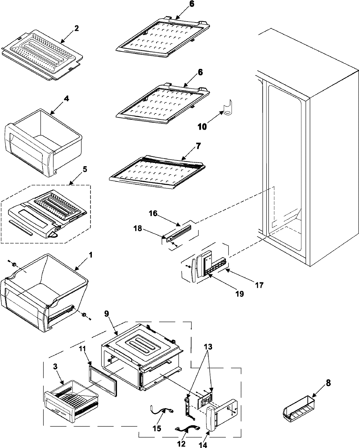 12 - REFRIGERATOR SHELVES