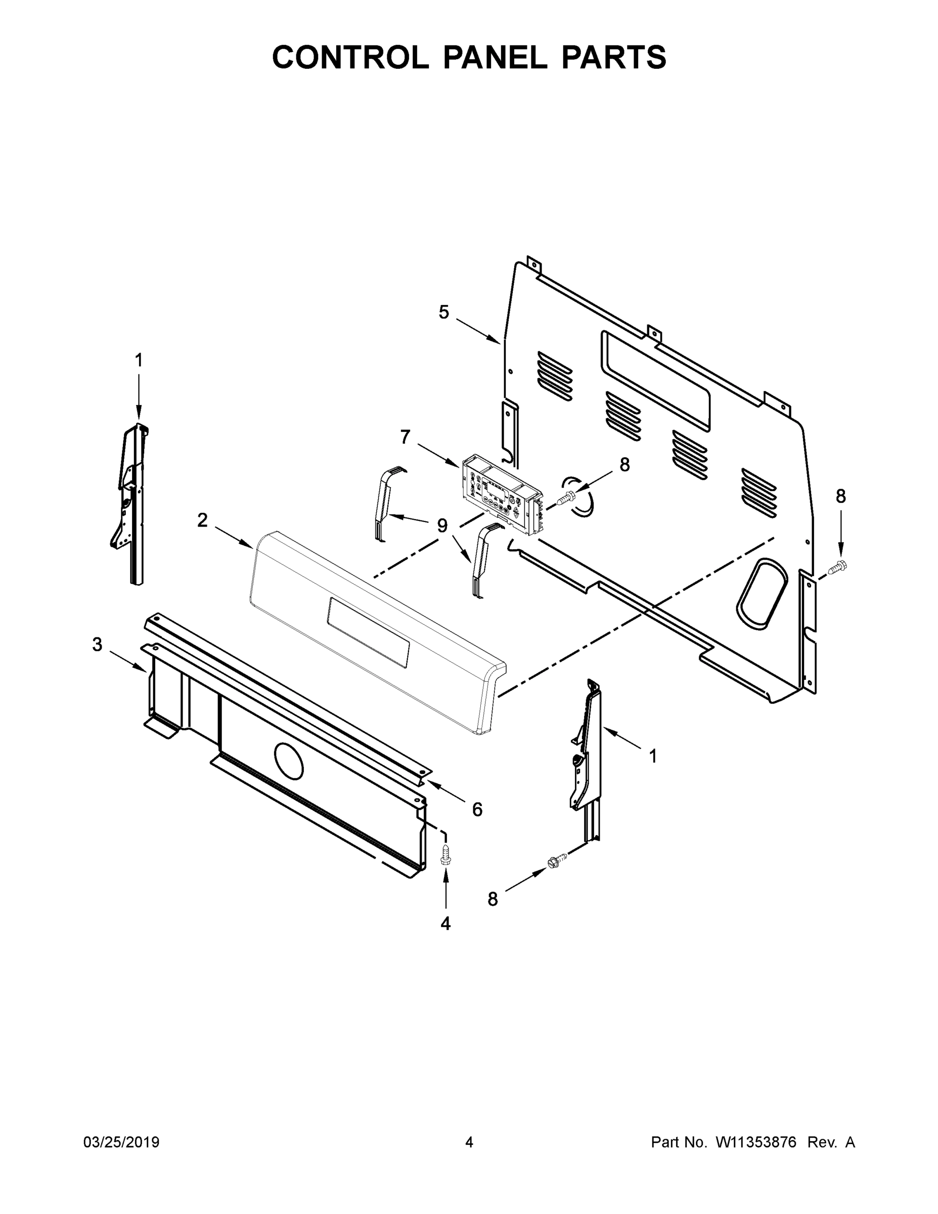 03 - CONTROL PANEL PARTS