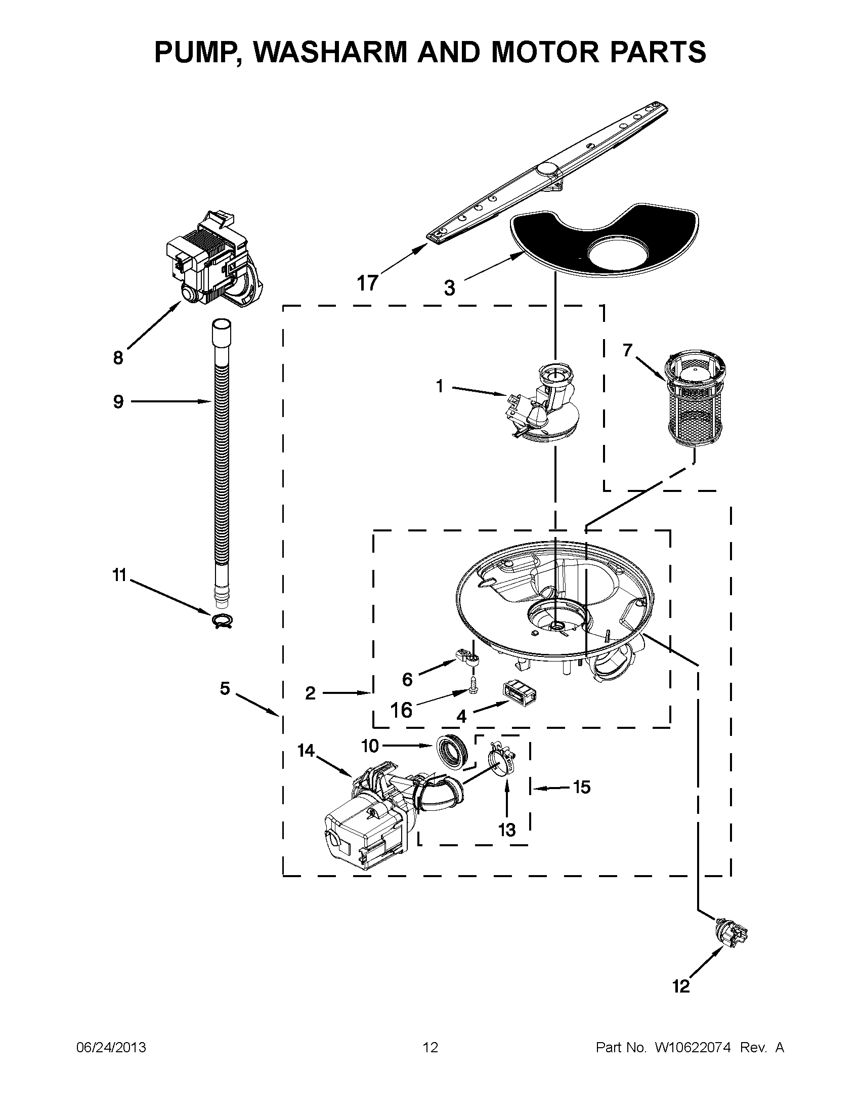 06 - PUMP, WASHARM AND MOTOR PARTS