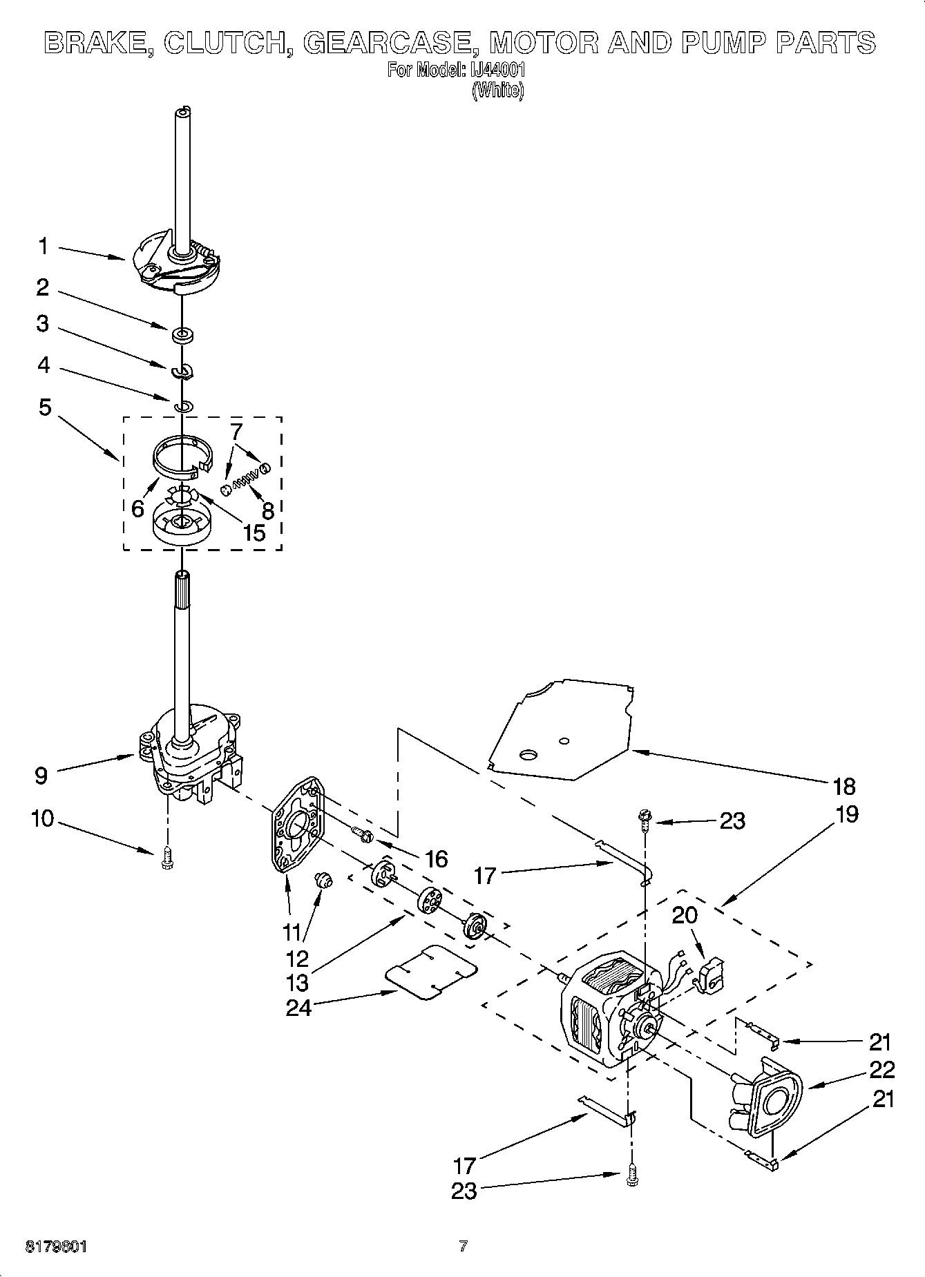 04 - BRAKE, CLUTCH, GEARCASE, MOTOR AND PUMP PARTS