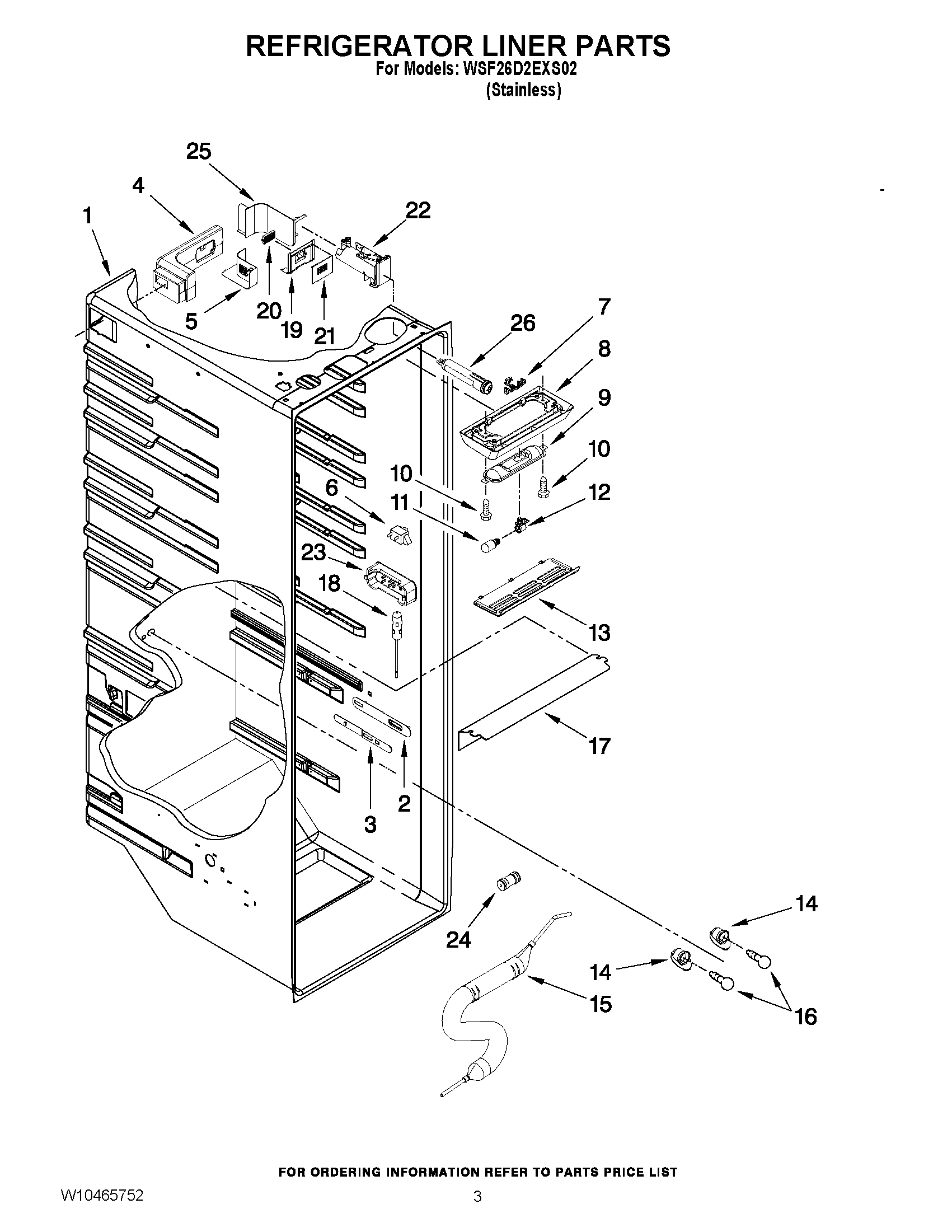 02 - REFRIGERATOR LINER PARTS