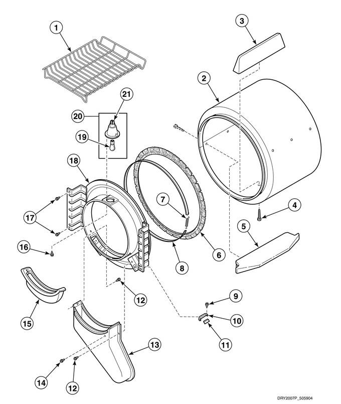 Front Bulkhead, Air Duct, Felt Seal And Cylinder