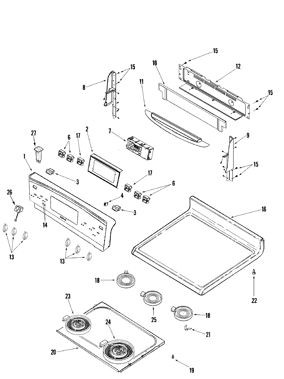 03 - CONTROL PANEL/TOP ASSEMBLY