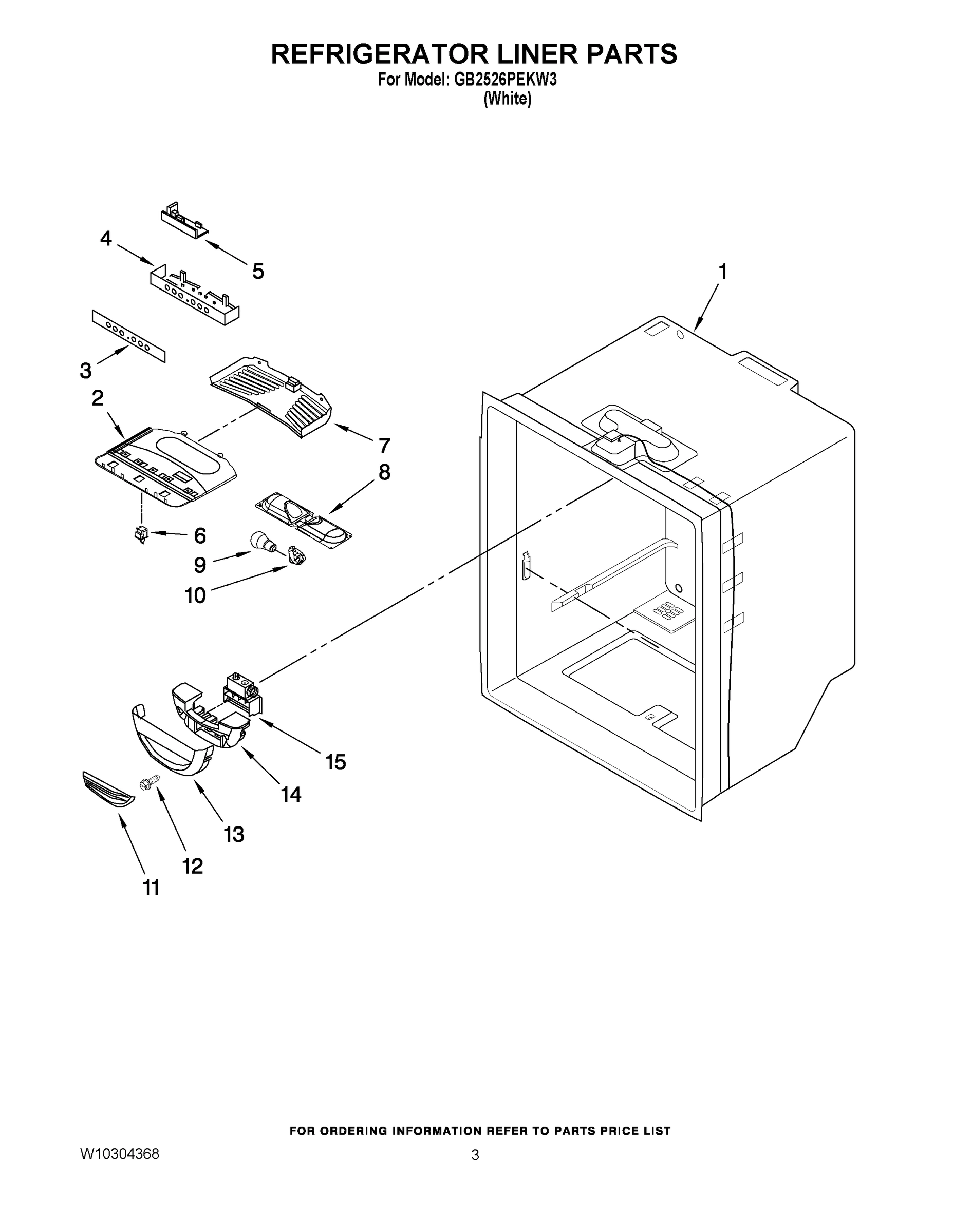 02 - REFRIGERATOR LINER PARTS
