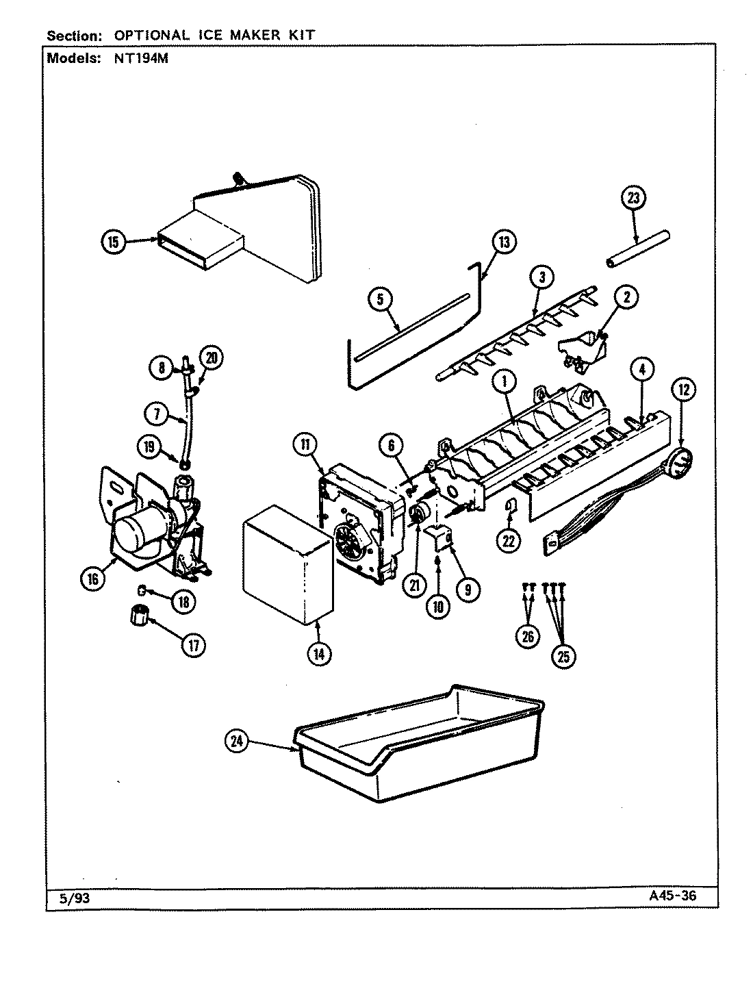 05 - OPTIONAL ICE MAKER KIT