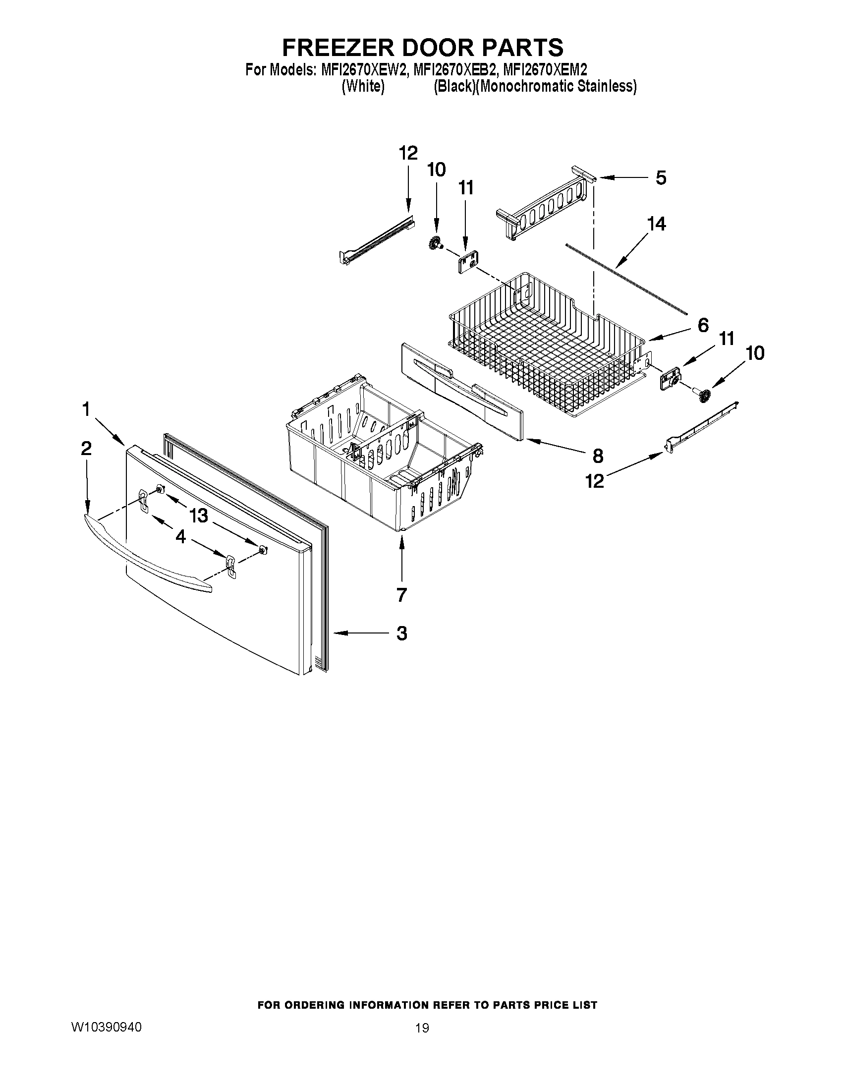 10 - FREEZER DOOR PARTS
