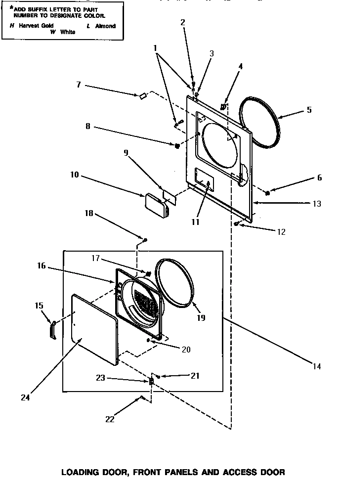 08 - LOADING DOOR, FRONT PANELS & ACCESS DOOR