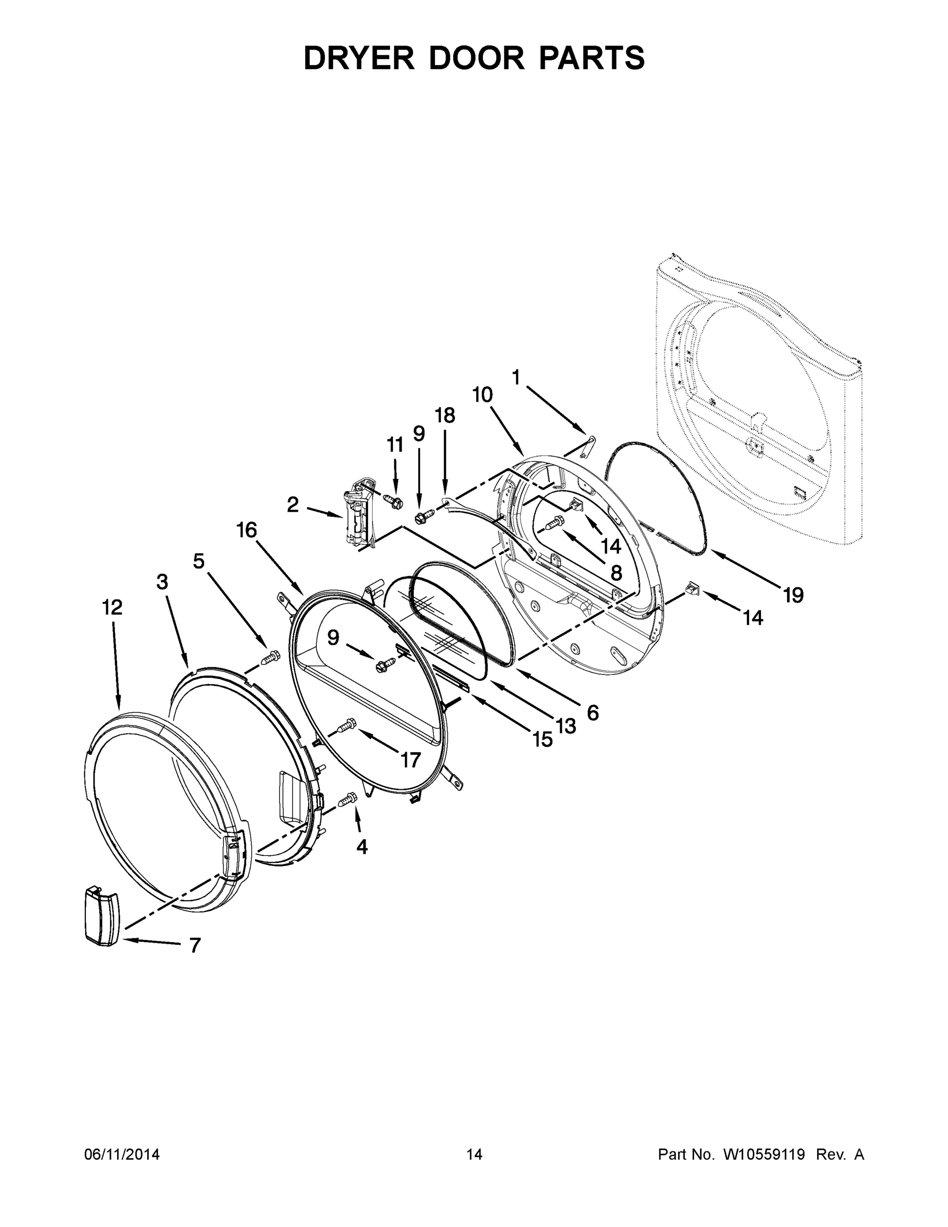 08 - DRYER DOOR PARTS
