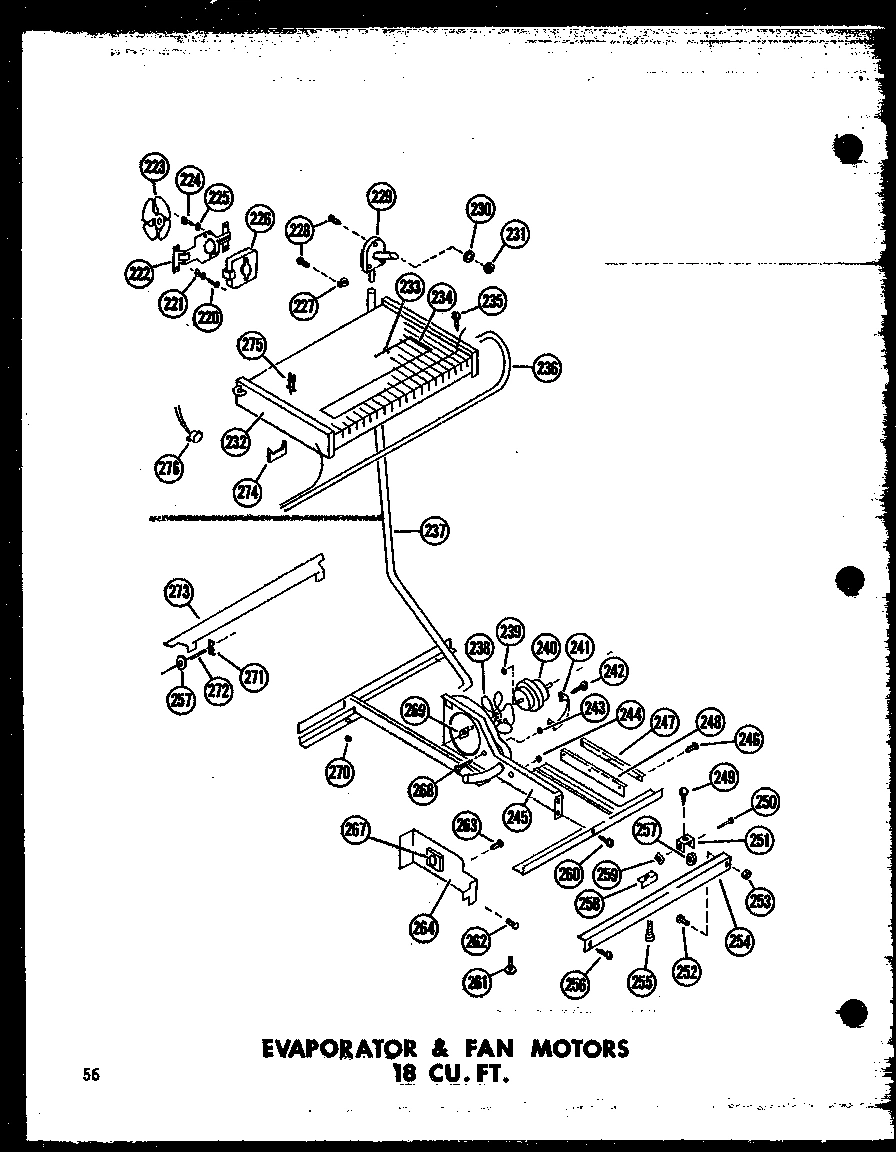 03 - EVAP & FAN MOTORS 18 CU. FT.