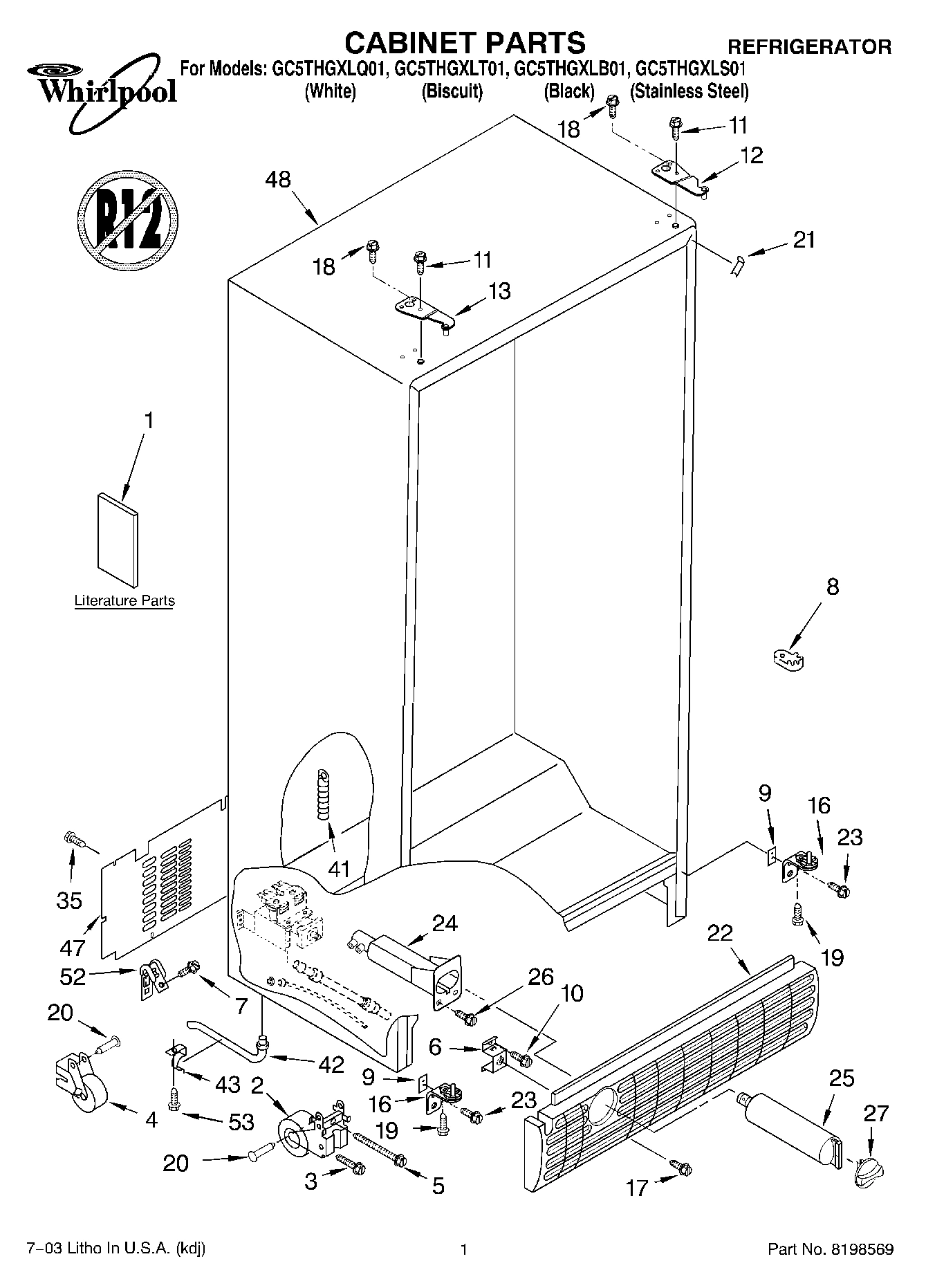 01 - CABINET PARTS