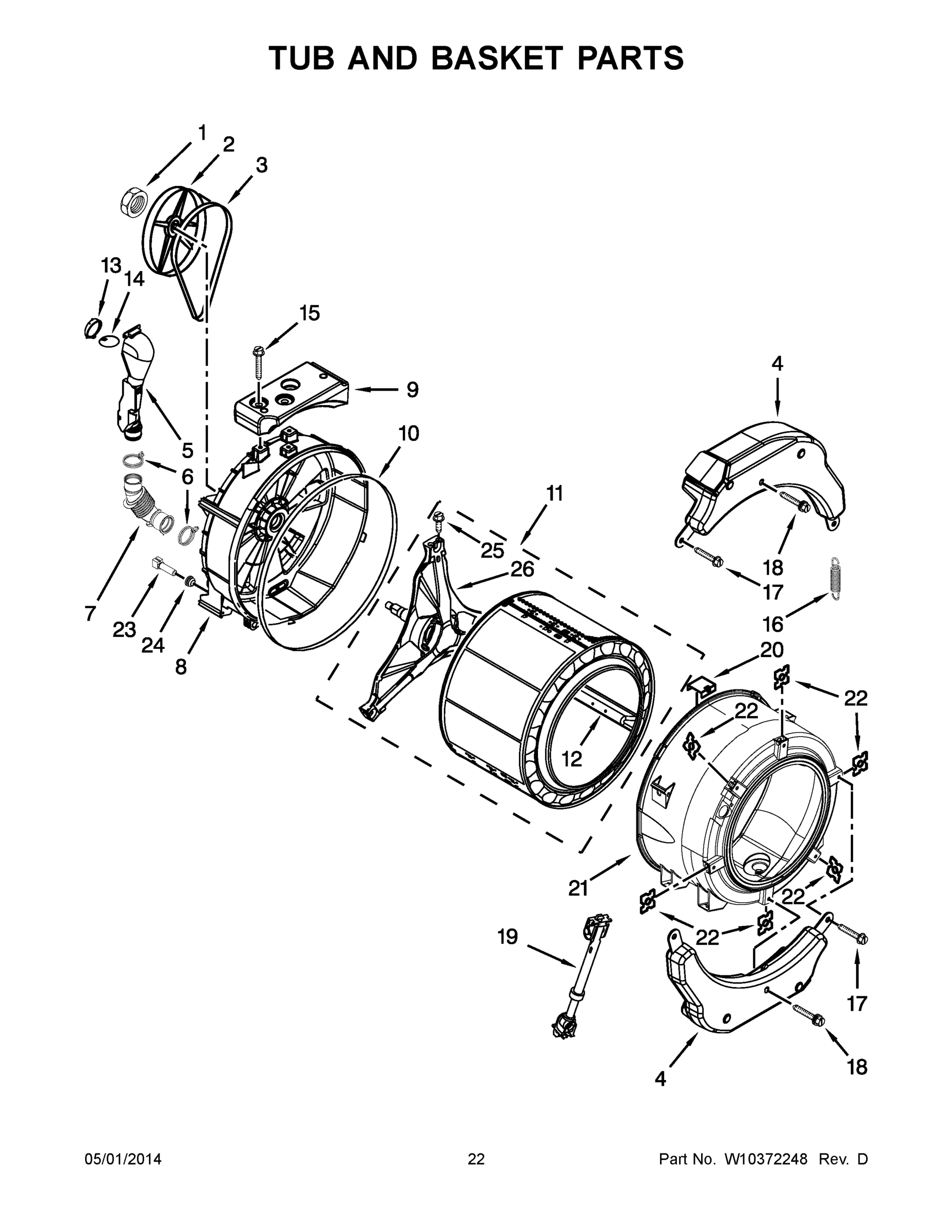 12 - TUB AND BASKET PARTS