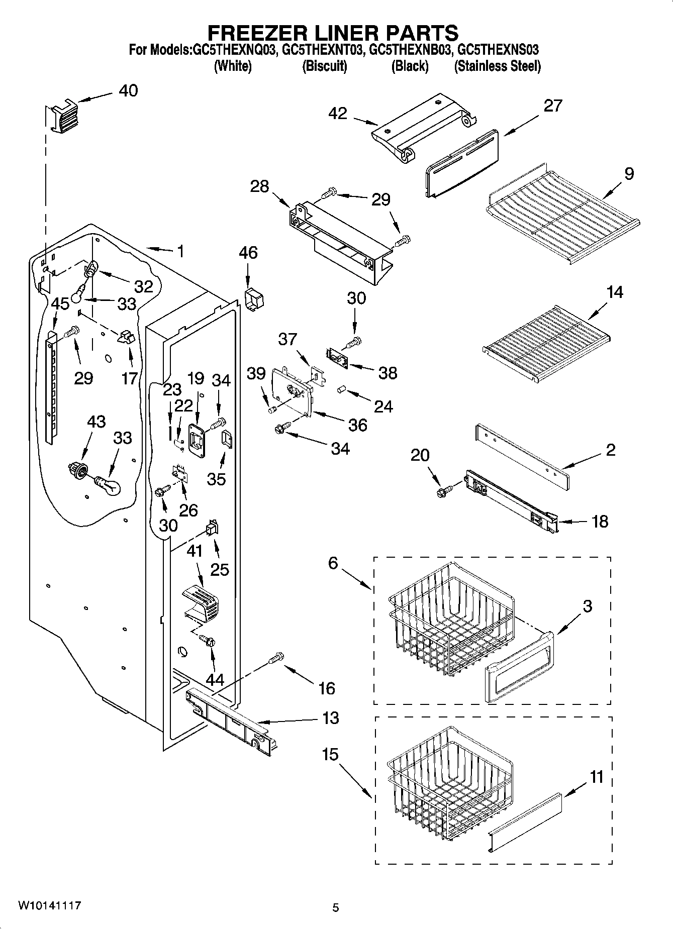 04 - FREEZER LINER PARTS