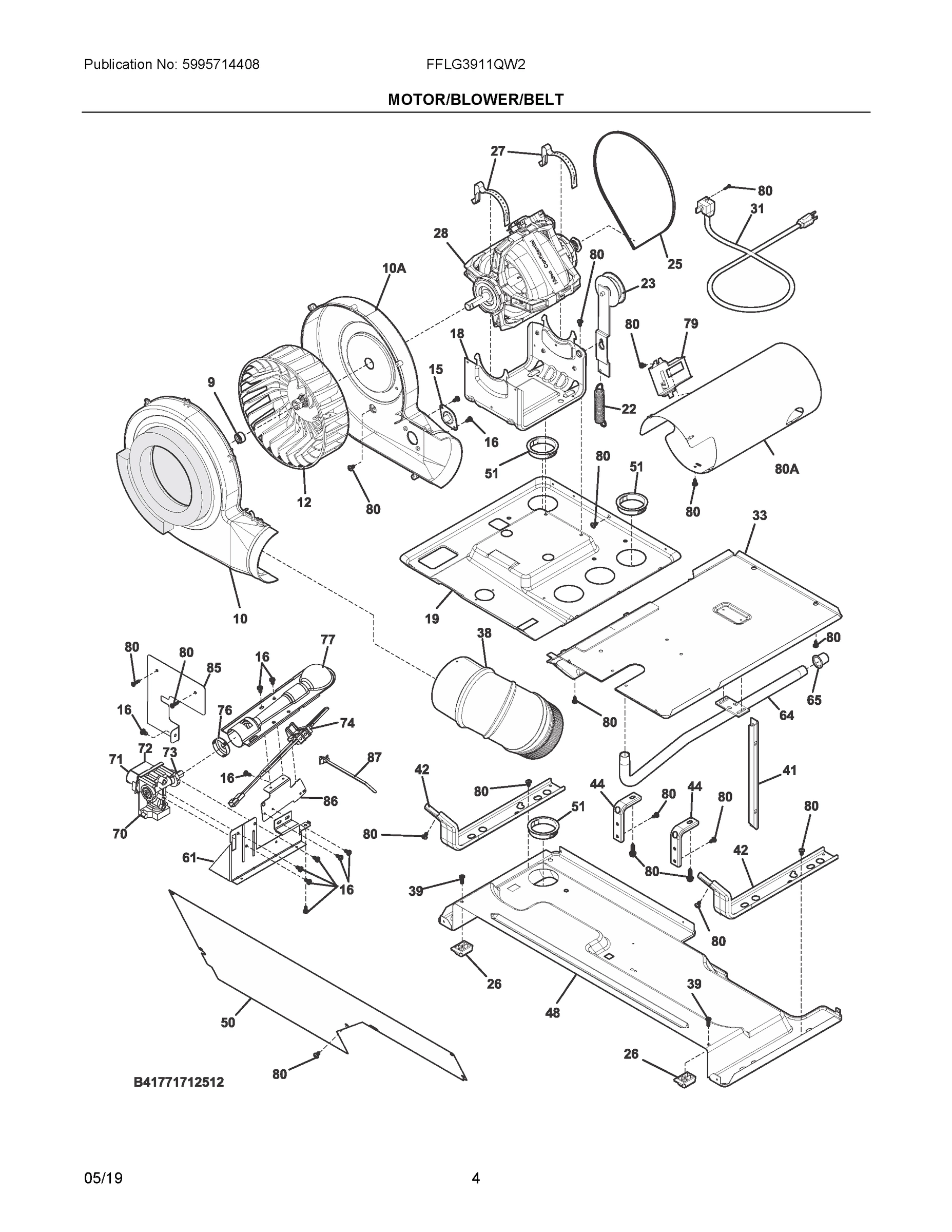 03 - MOTOR/BLOWER/BELT