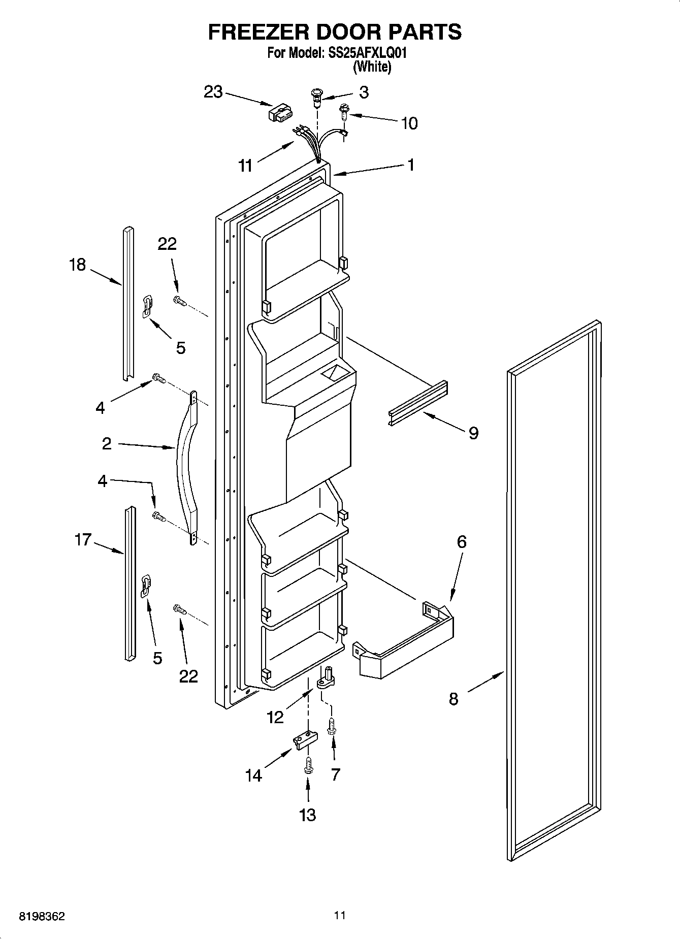 07 - FREEZER DOOR PARTS