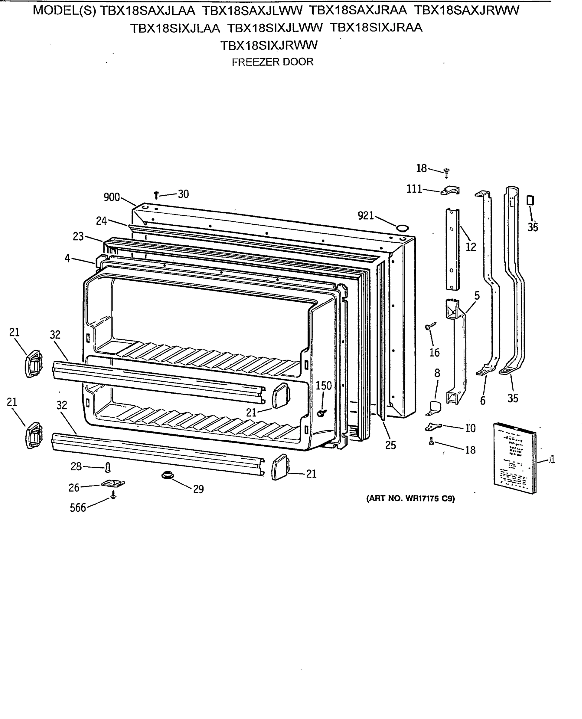 FREEZER DOOR