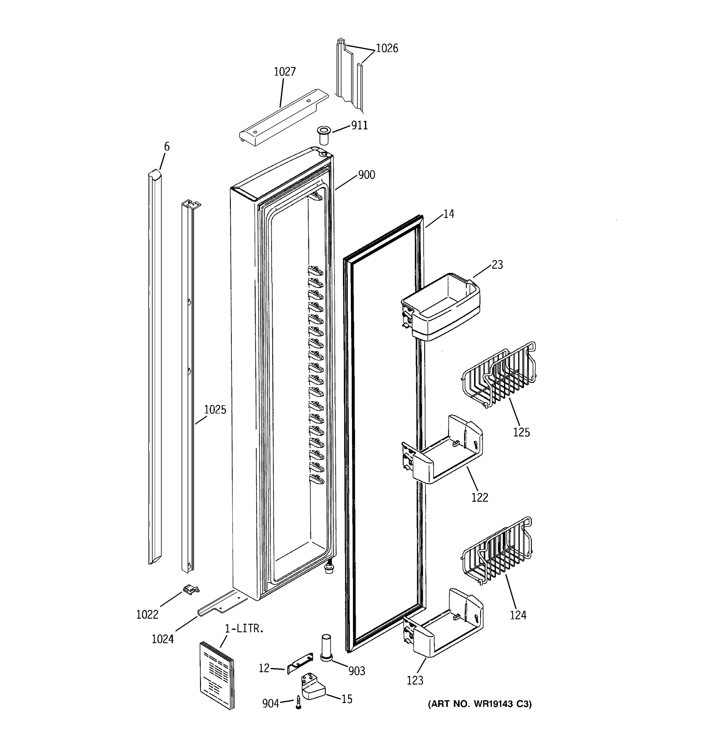 FREEZER DOOR
