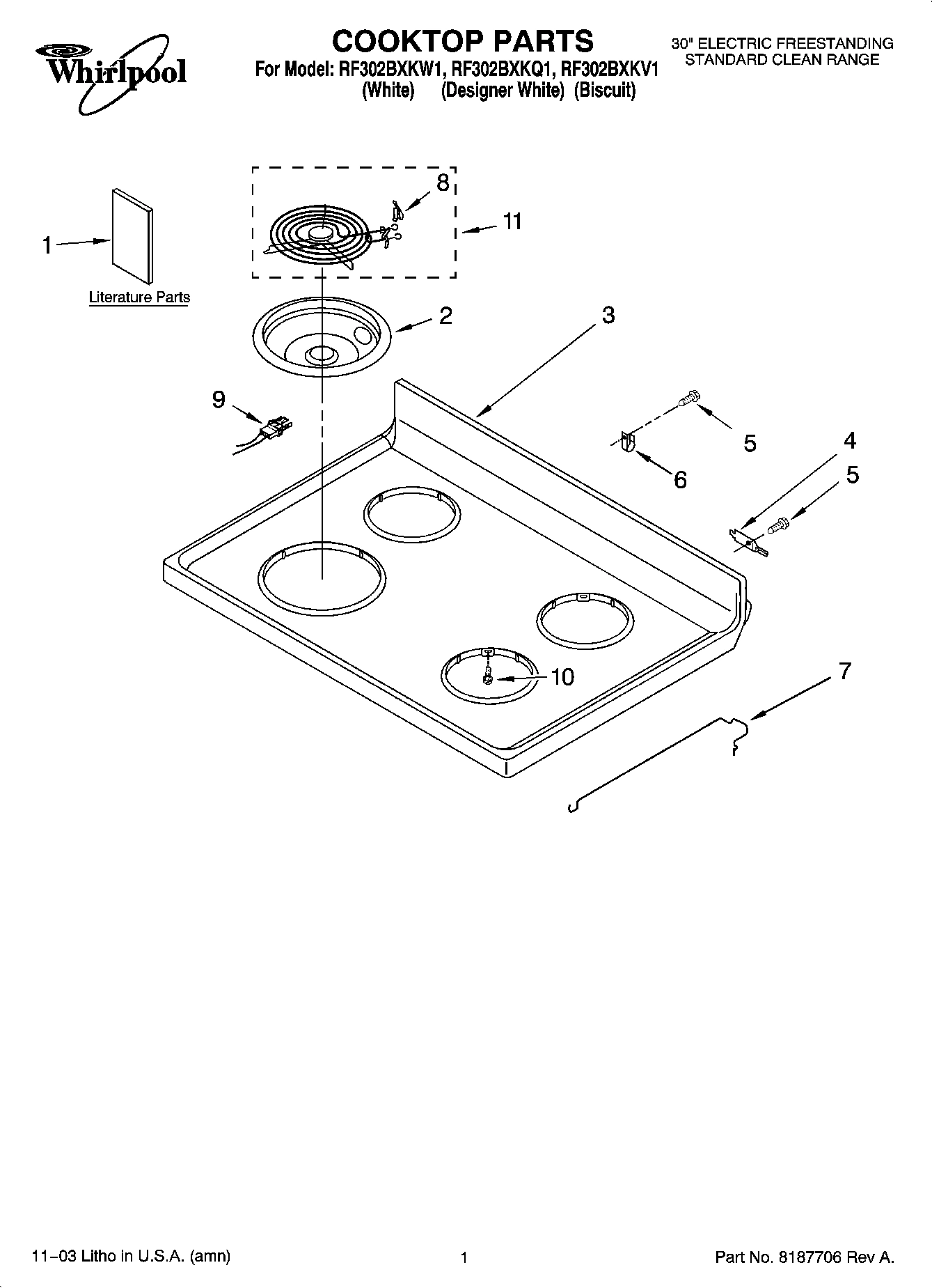 01 - COOKTOP PARTS