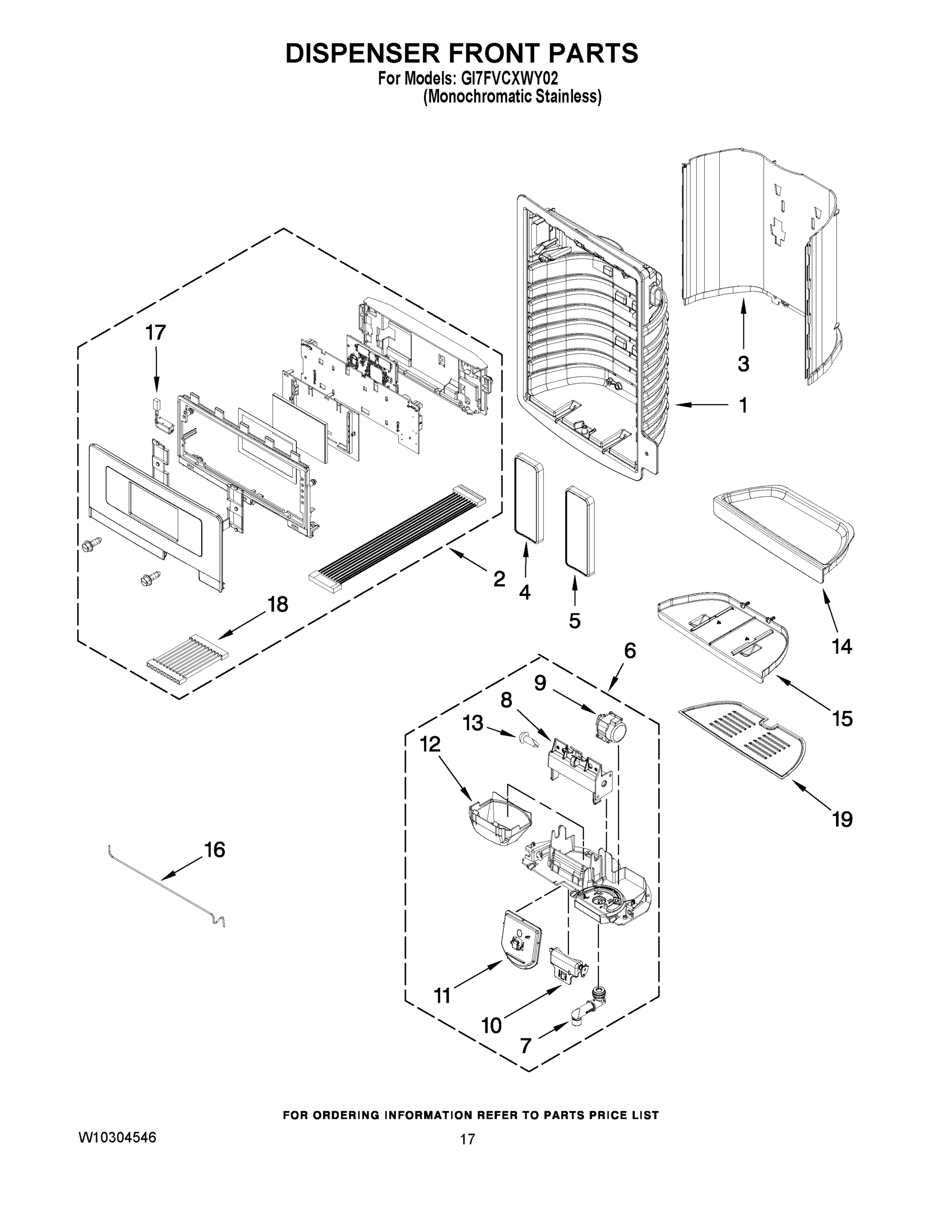 09 - DISPENSER FRONT PARTS