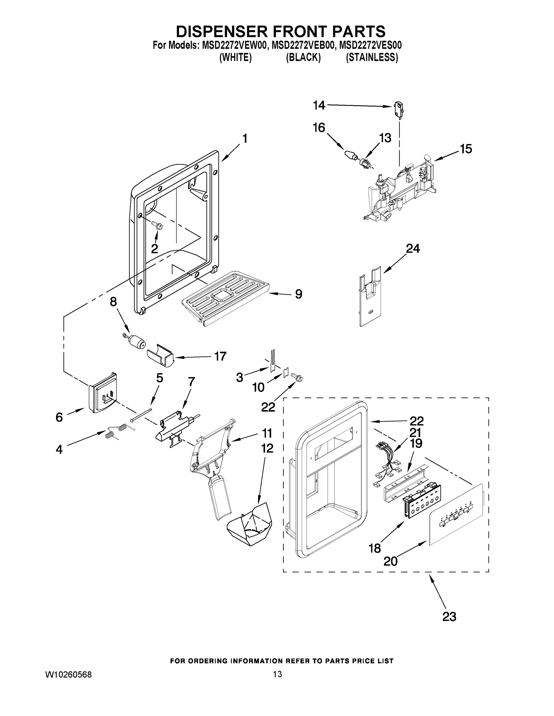 08 - DISPENSER FRONT PARTS
