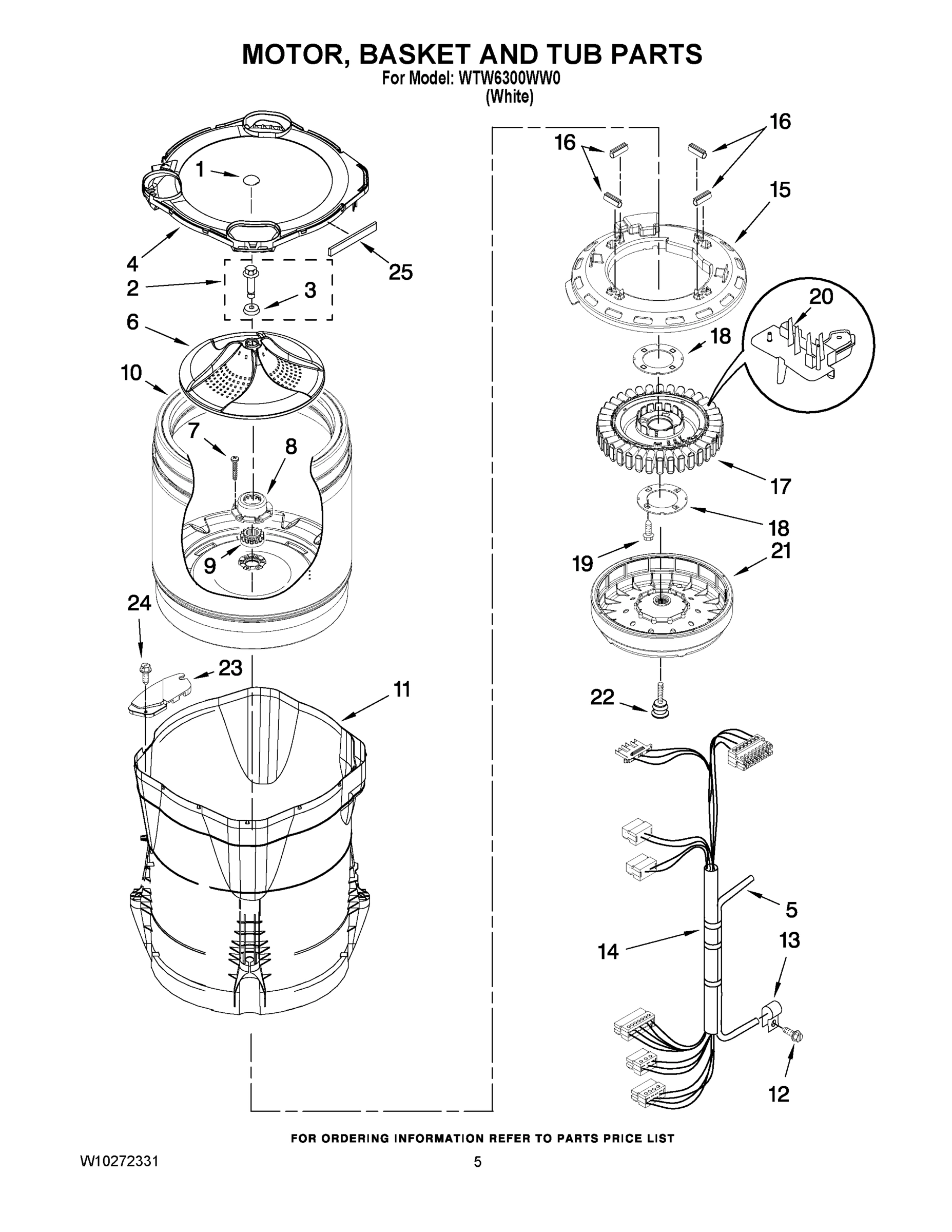 03 - MOTOR, BASKET AND TUB PARTS