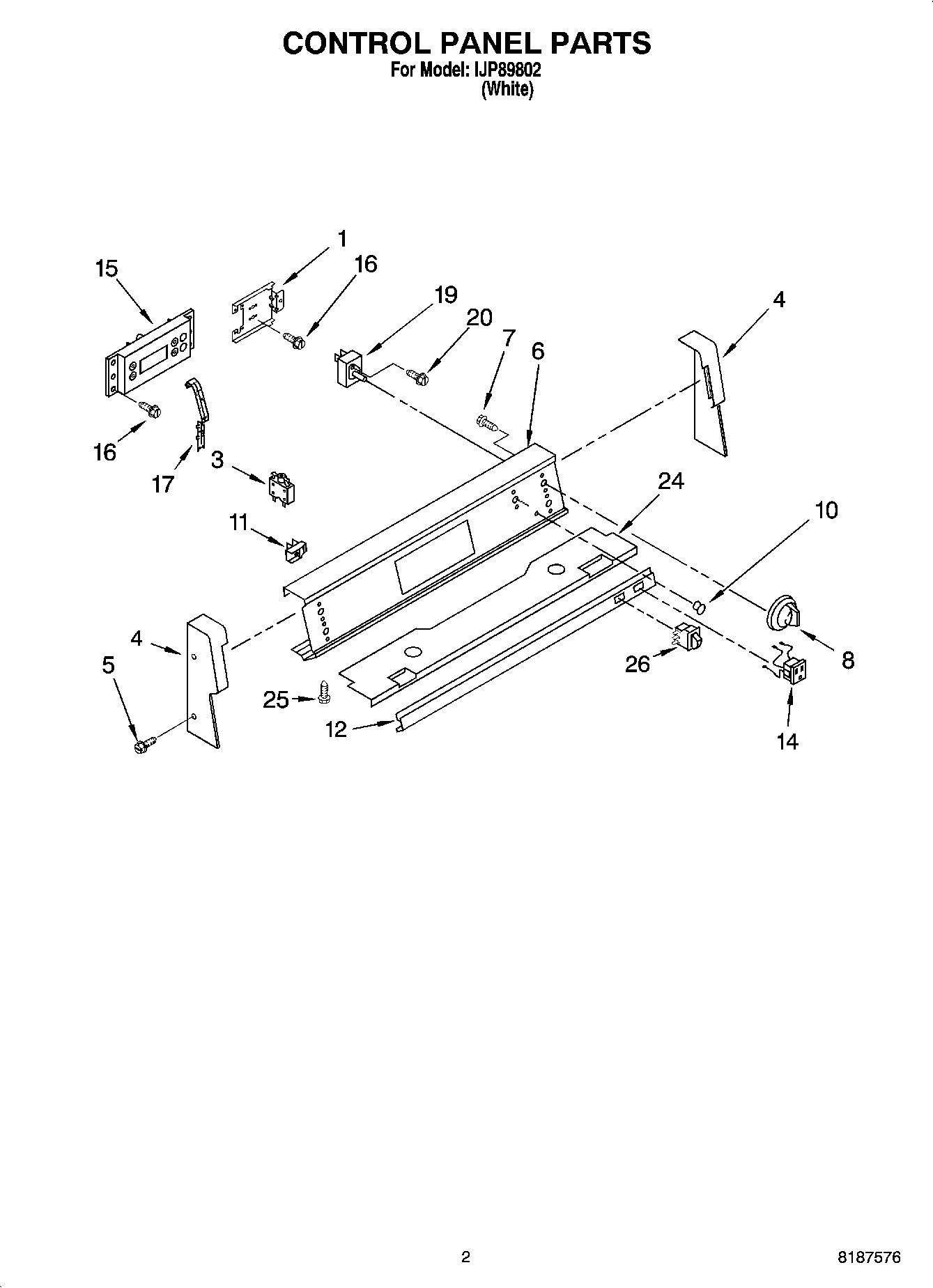 02 - CONTROL PANEL PARTS