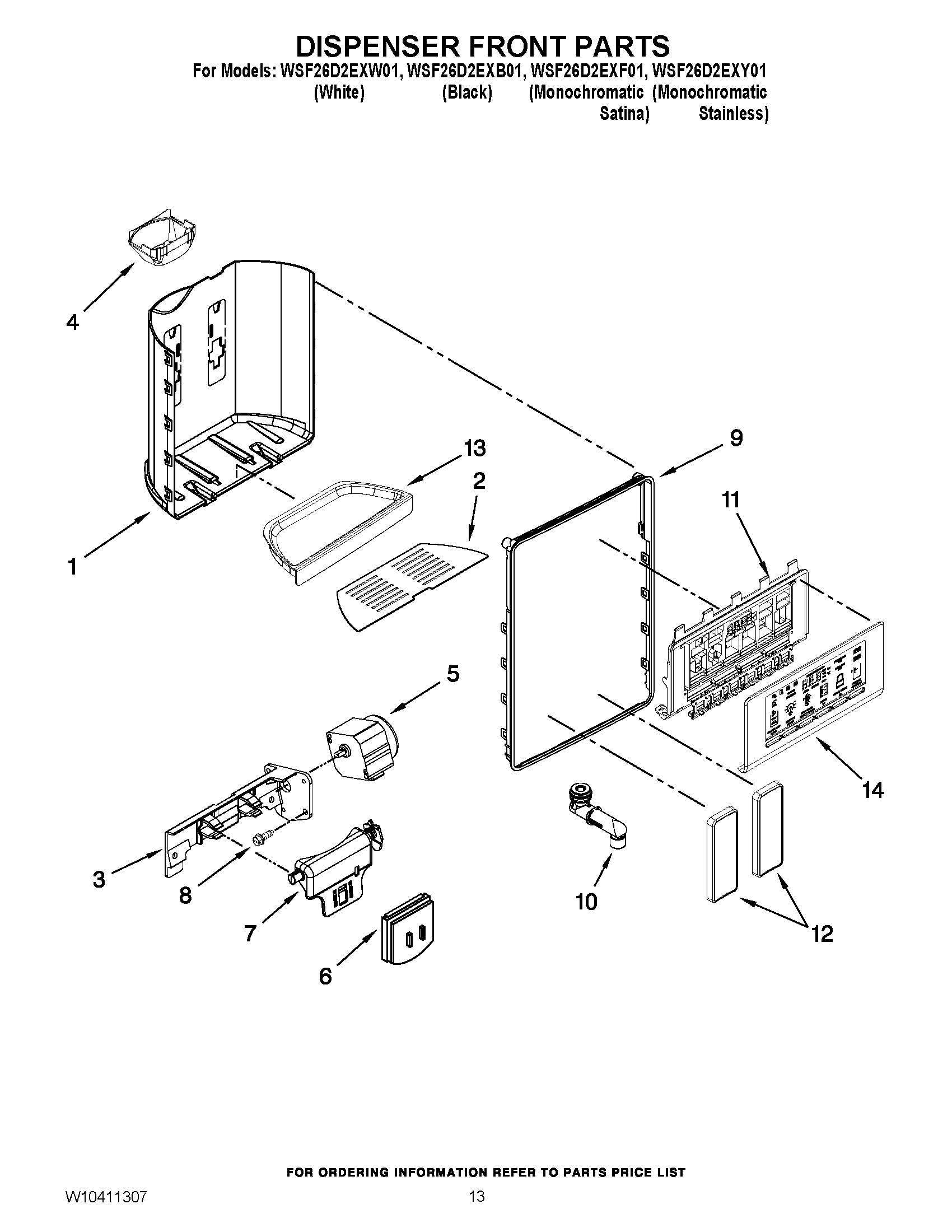 08 - DISPENSER FRONT PARTS