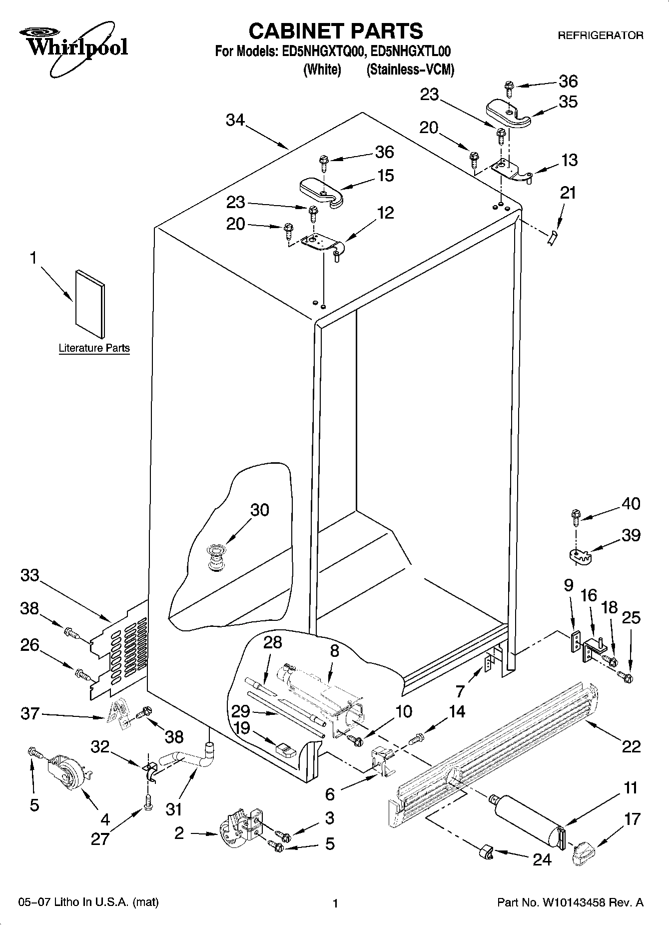 01 - CABINET PARTS