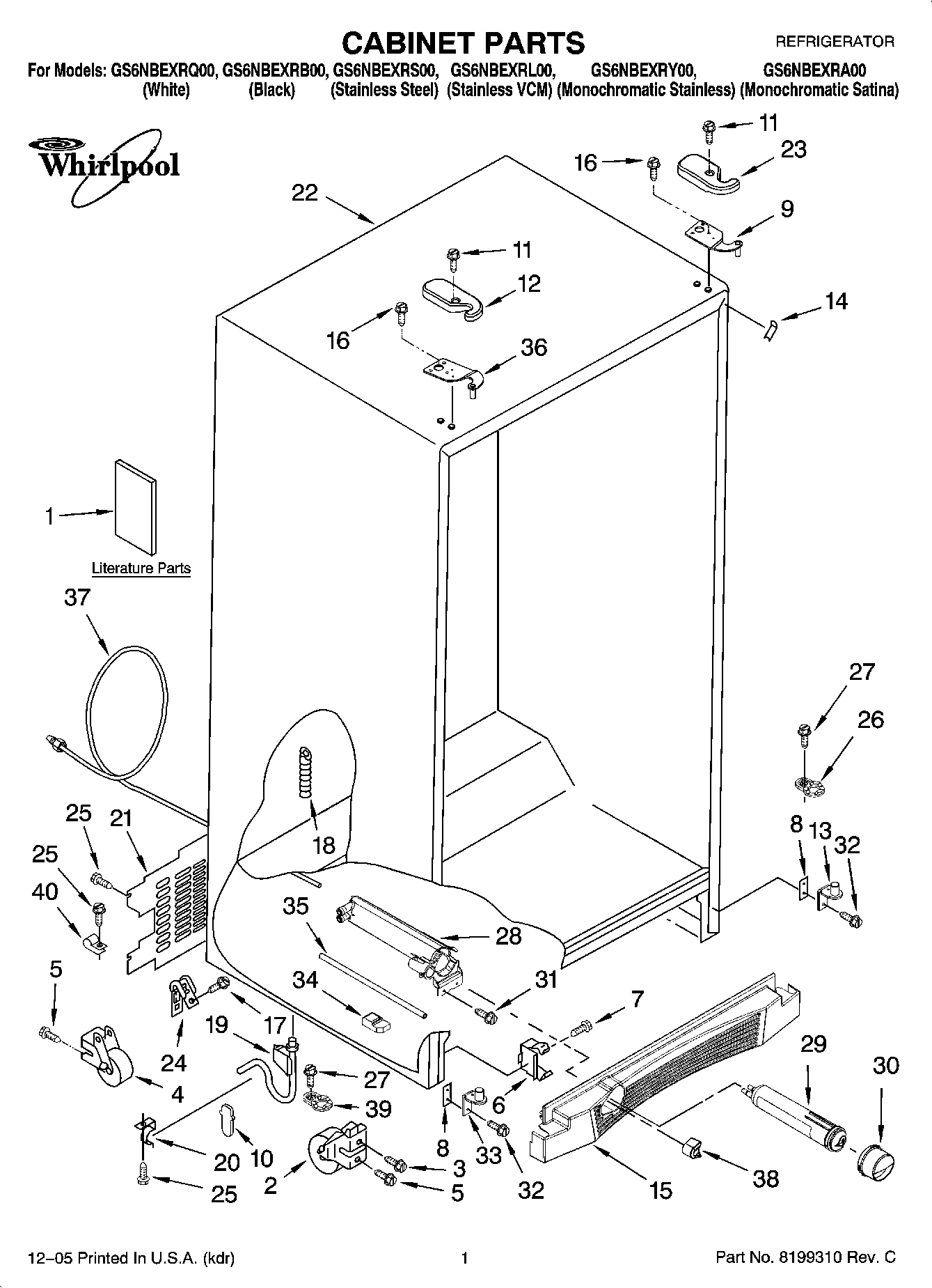 01 - CABINET PARTS