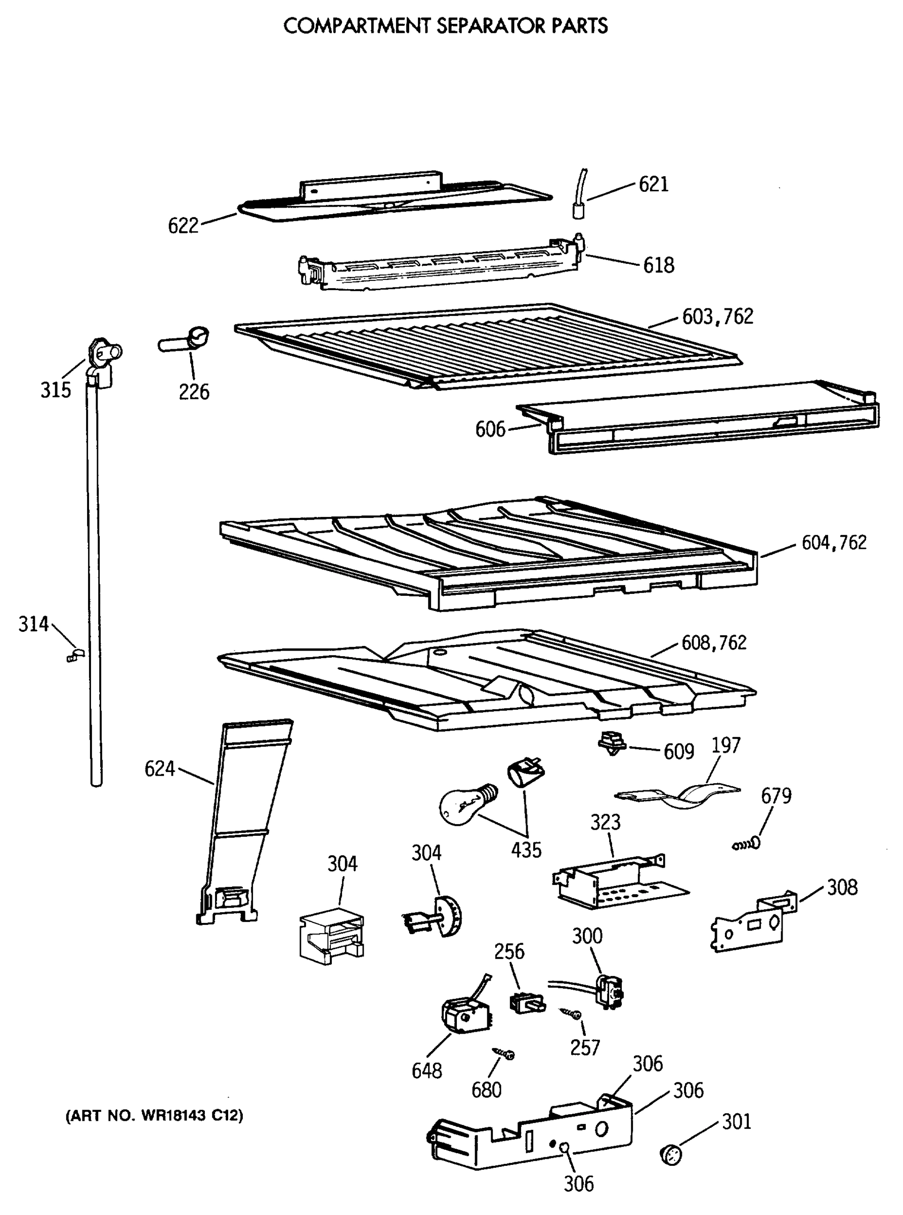 COMPARTMENT SEPARATOR PARTS