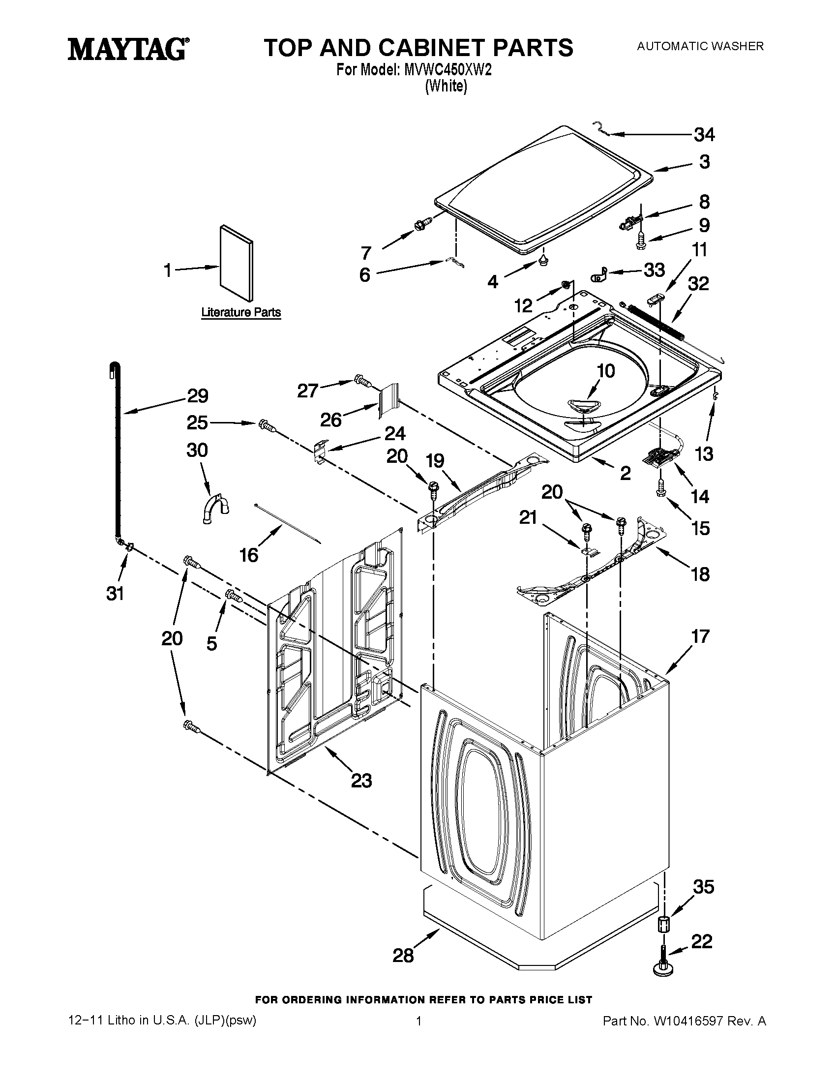 01 - TOP AND CABINET PARTS