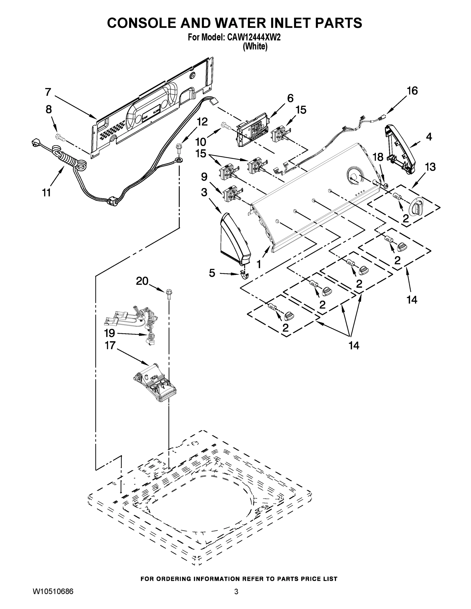 02 - CONSOLE AND WATER INLET PARTS