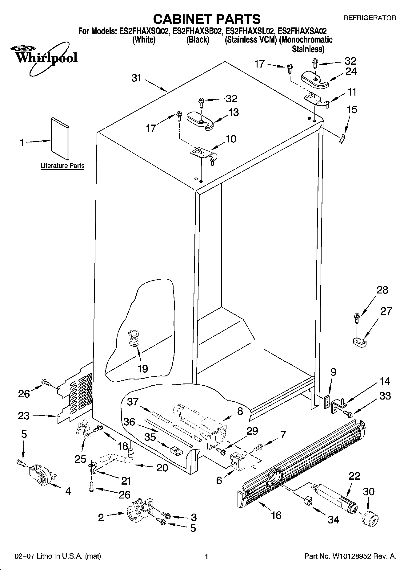 01 - CABINET PARTS
