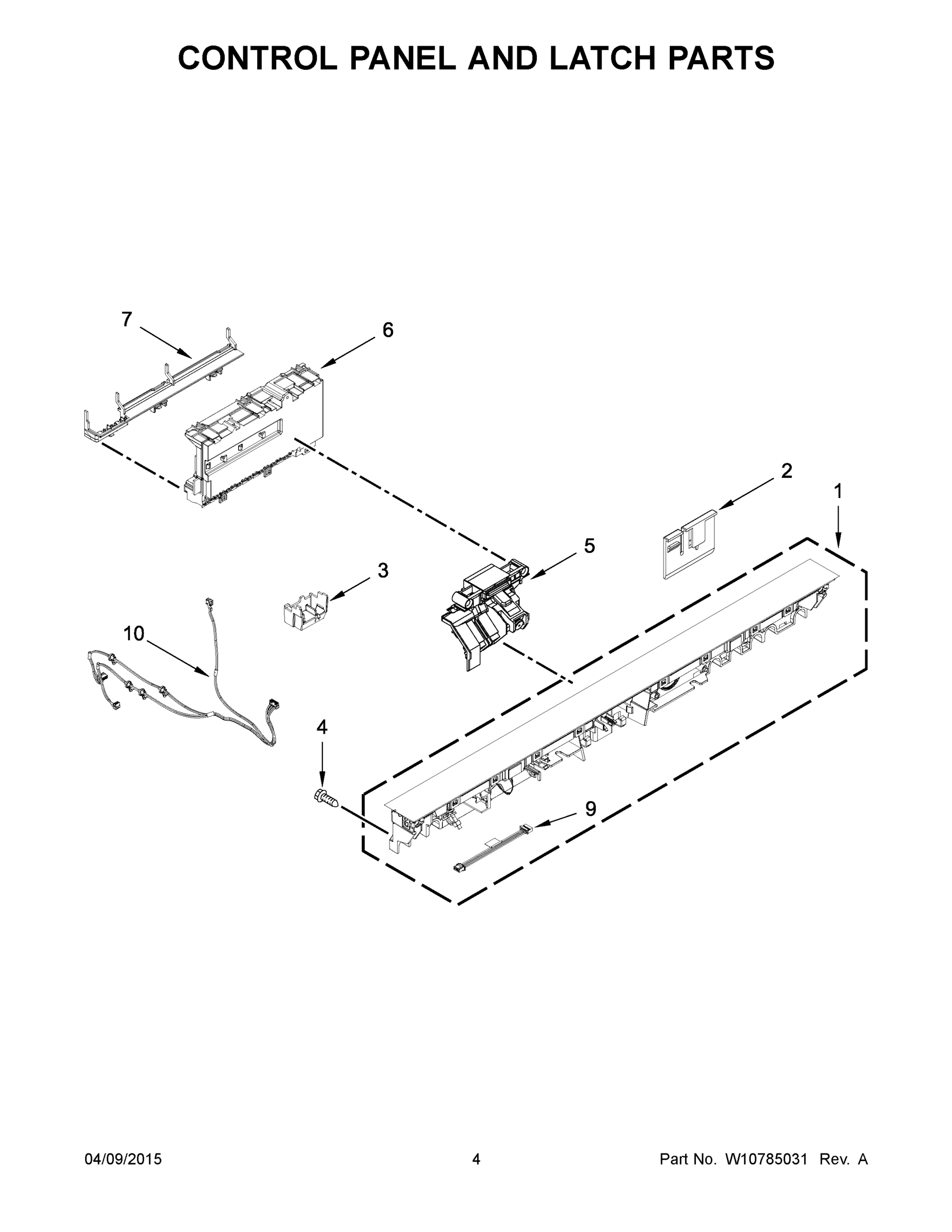 03 - CONTROL PANEL AND LATCH PARTS