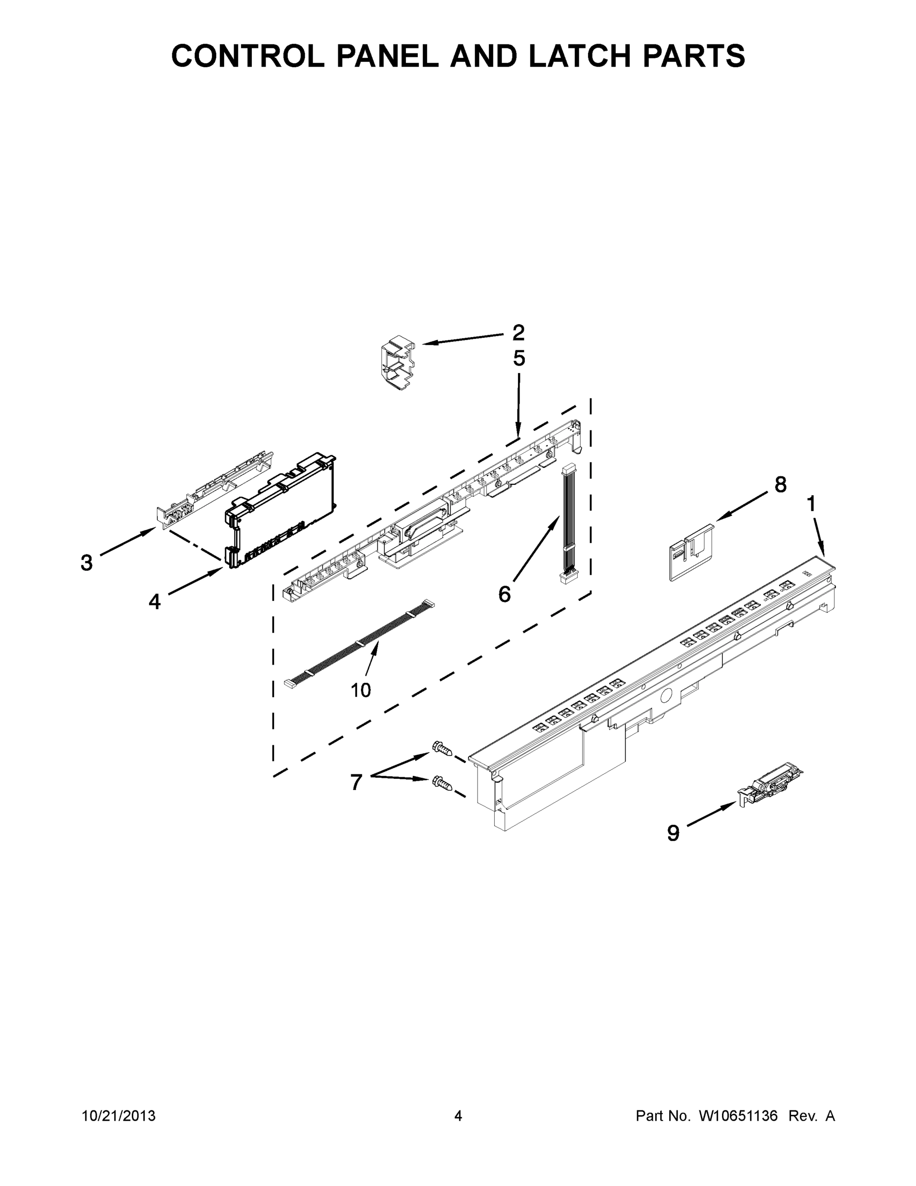 03 - CONTROL PANEL AND LATCH PARTS