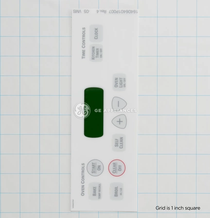 WB27T10687 GE Range Faceplate Graphics