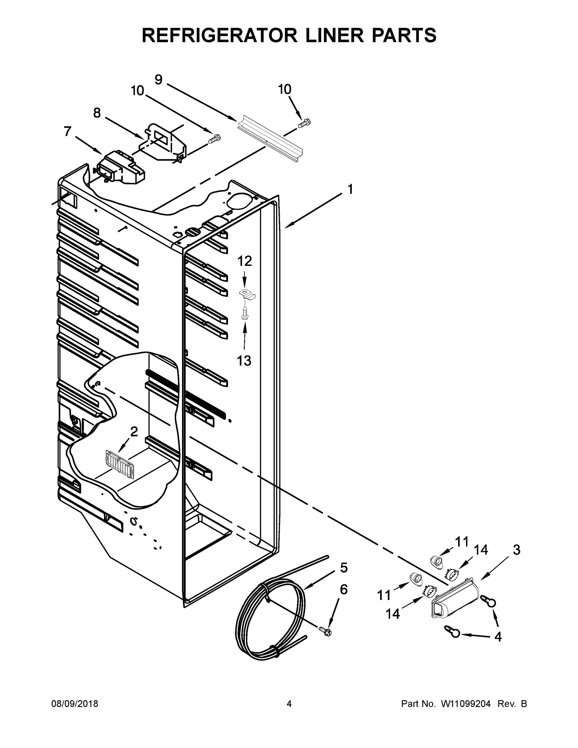 03 - REFRIGERATOR LINER PARTS